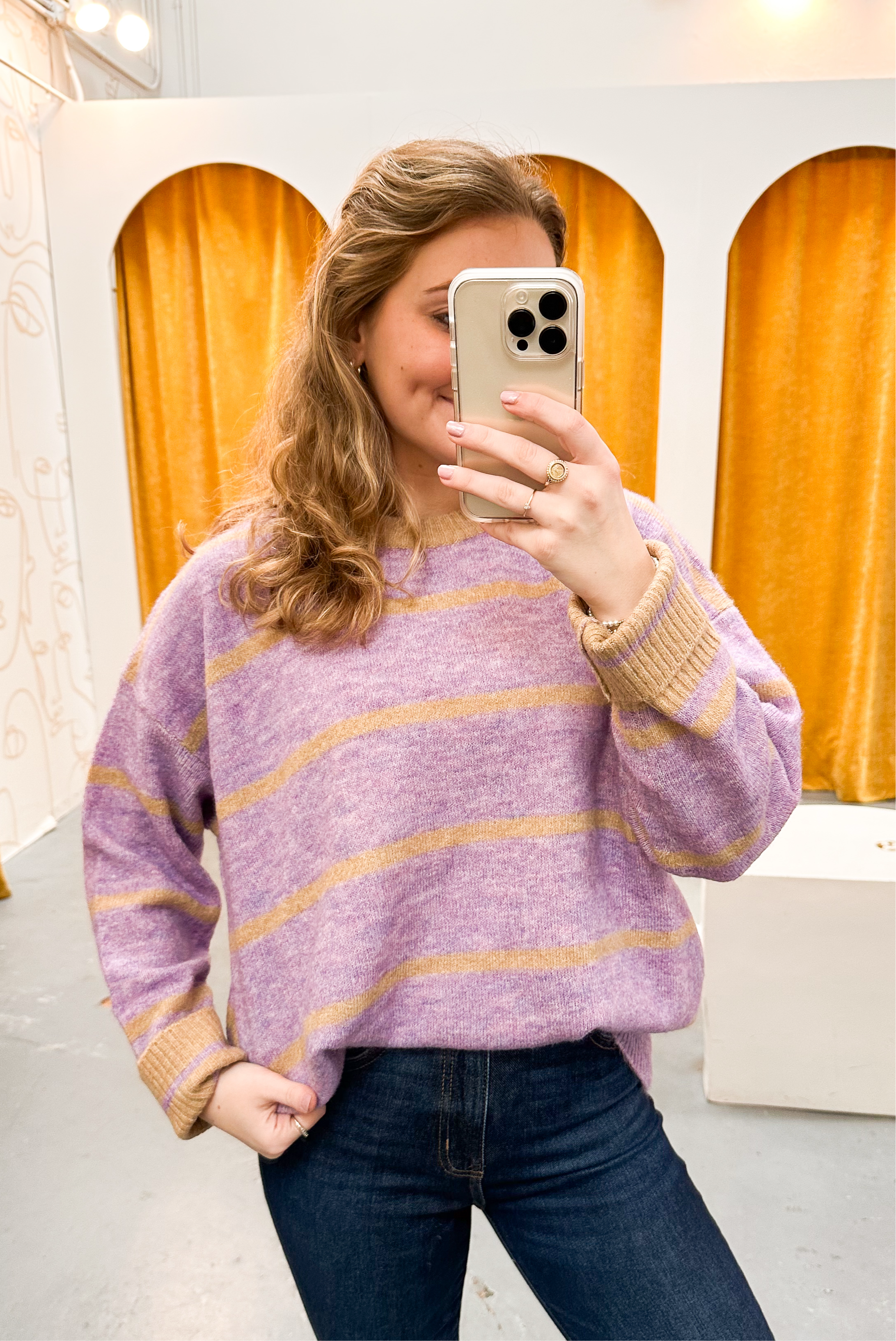 Lavender Stripe Sweater