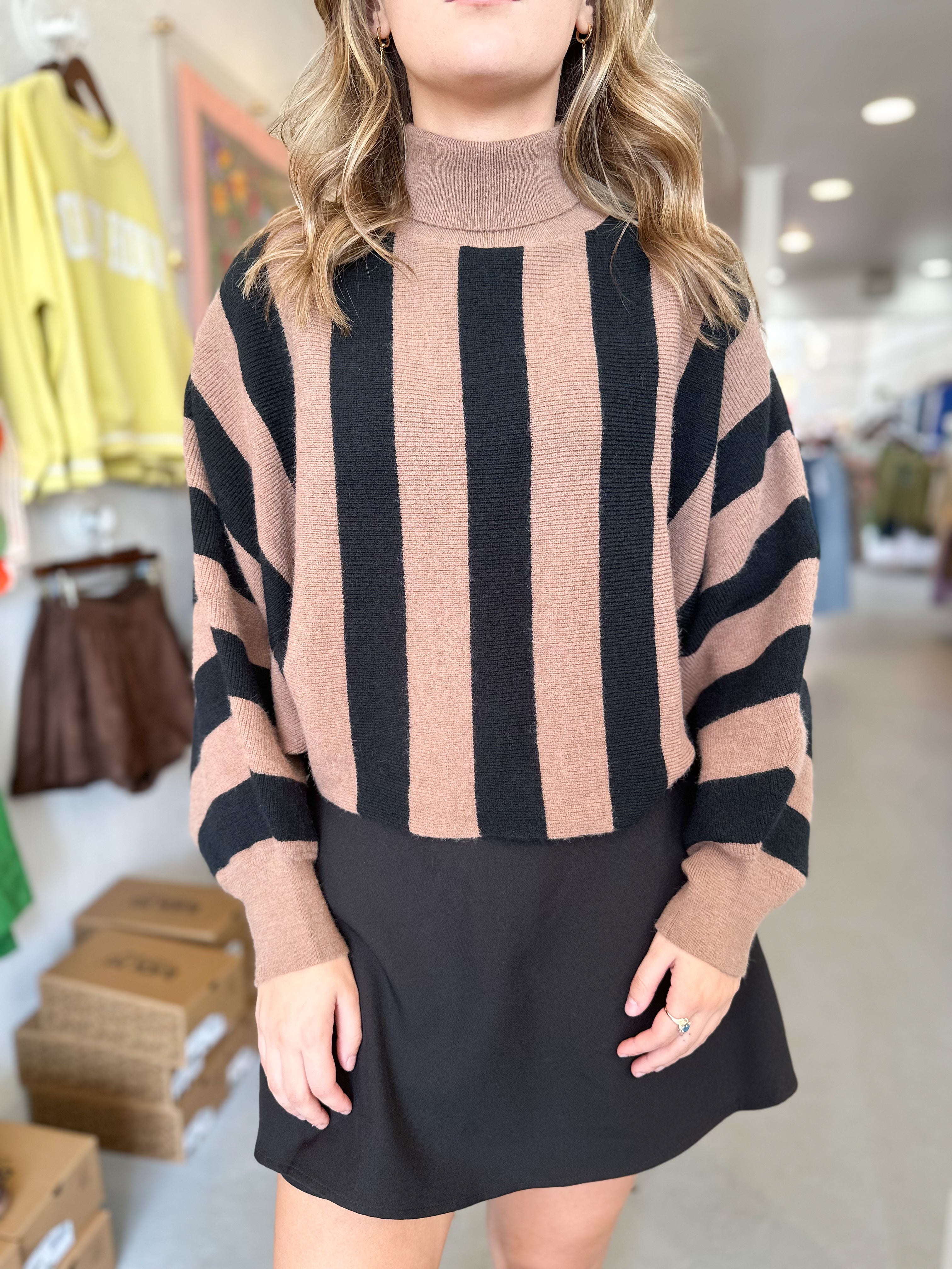Batwing Turtleneck Sweater