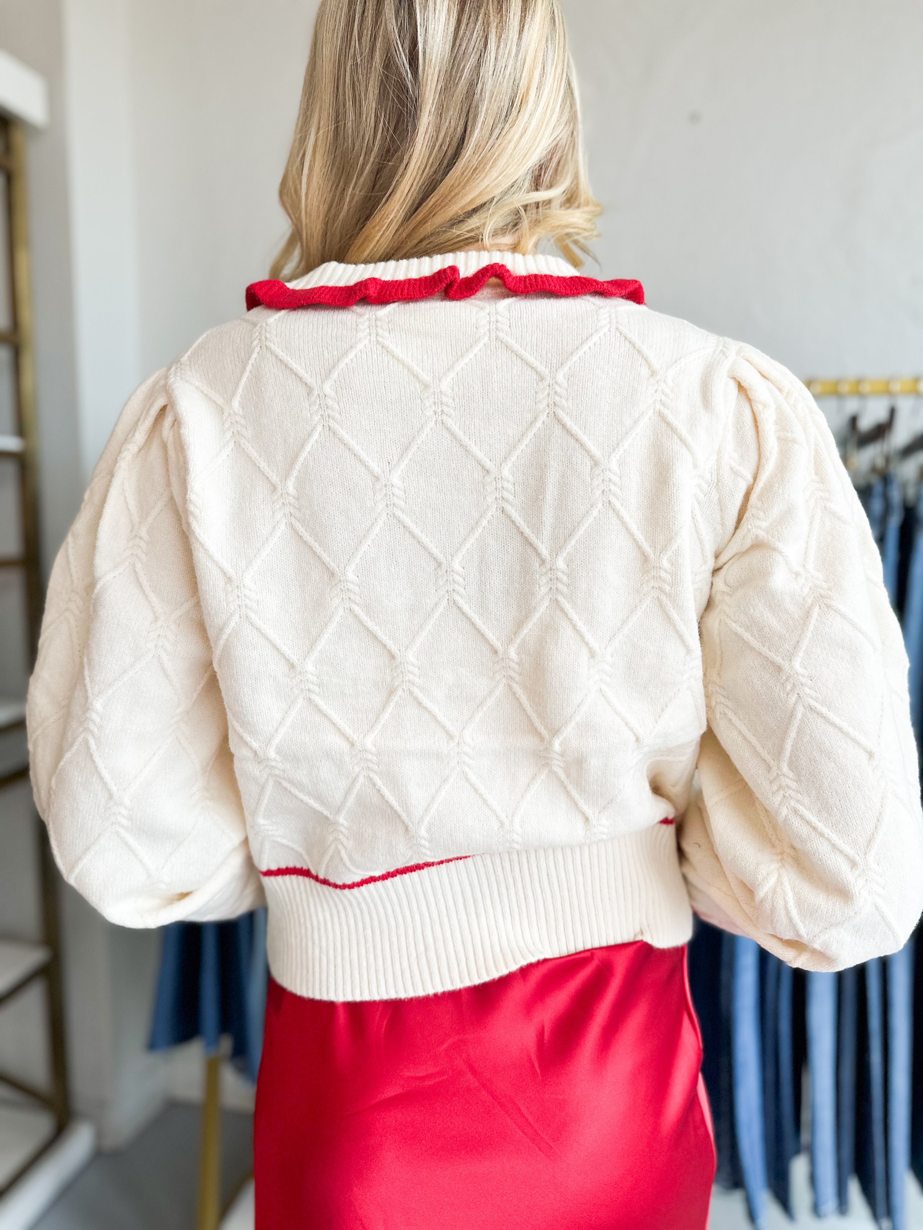 Cherry Button Cardigan