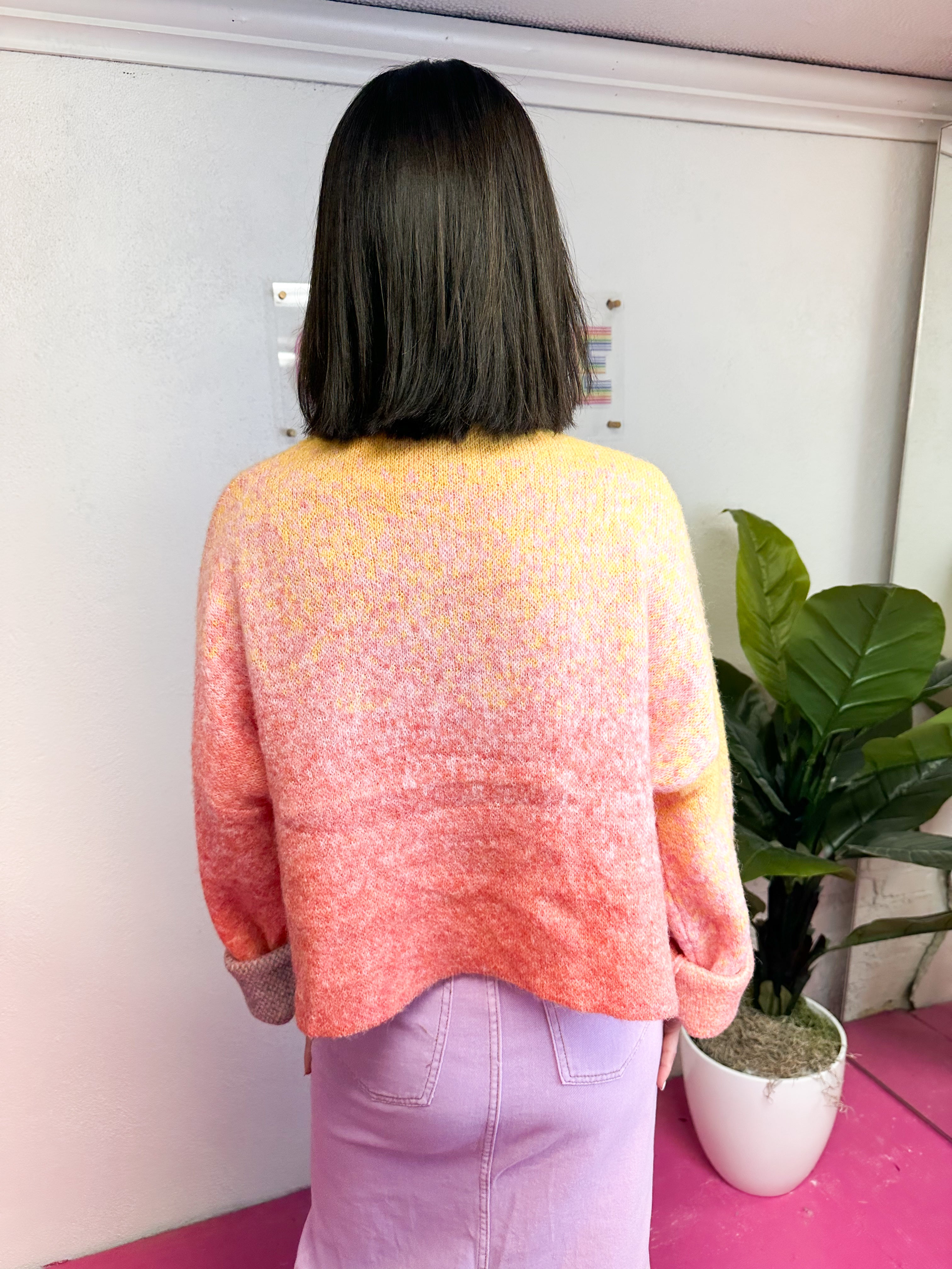 Sunset Ombre Knit Sweater