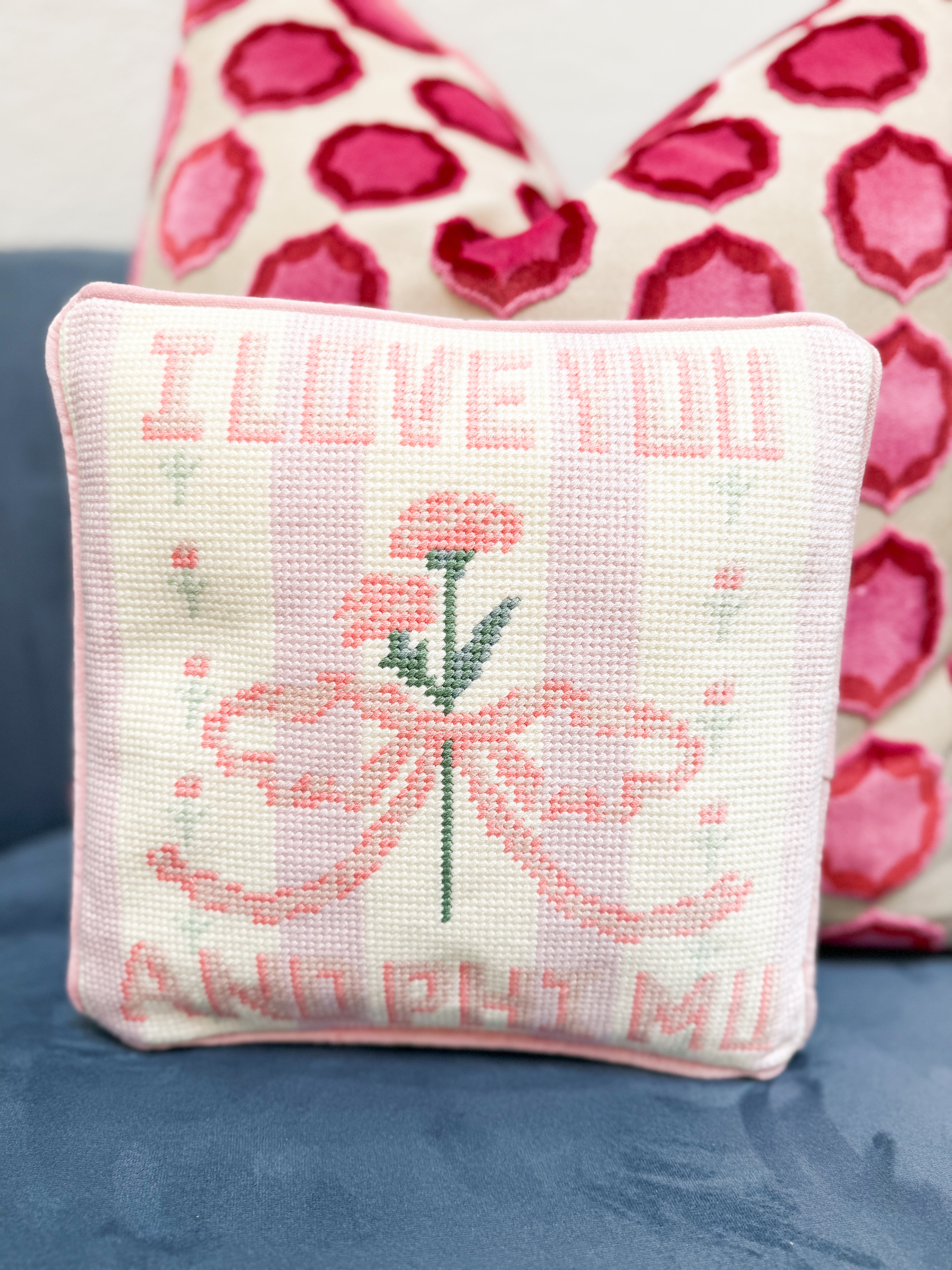 Needlepoint Greek Pillow