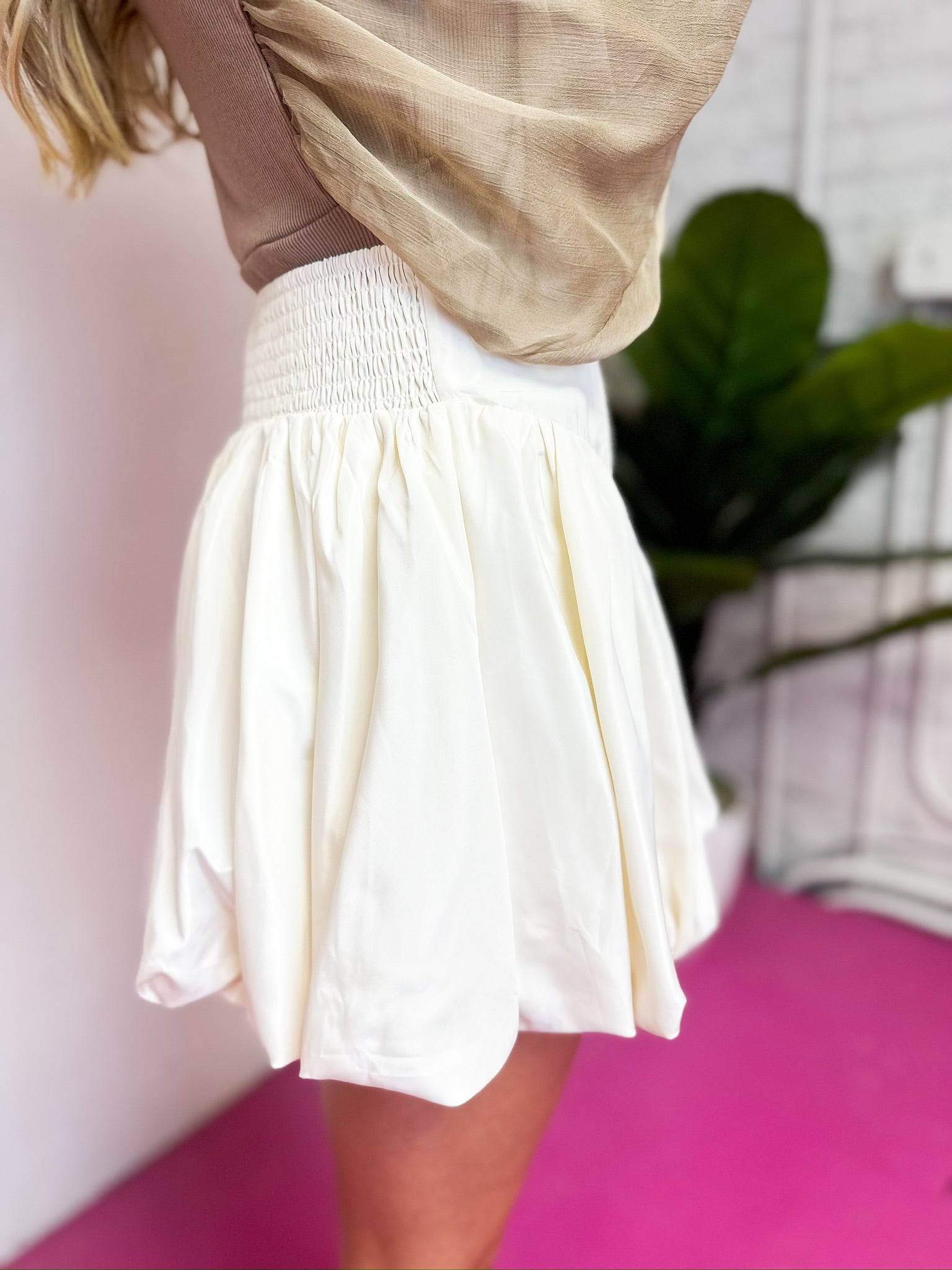 Smocked Bubble Skirt