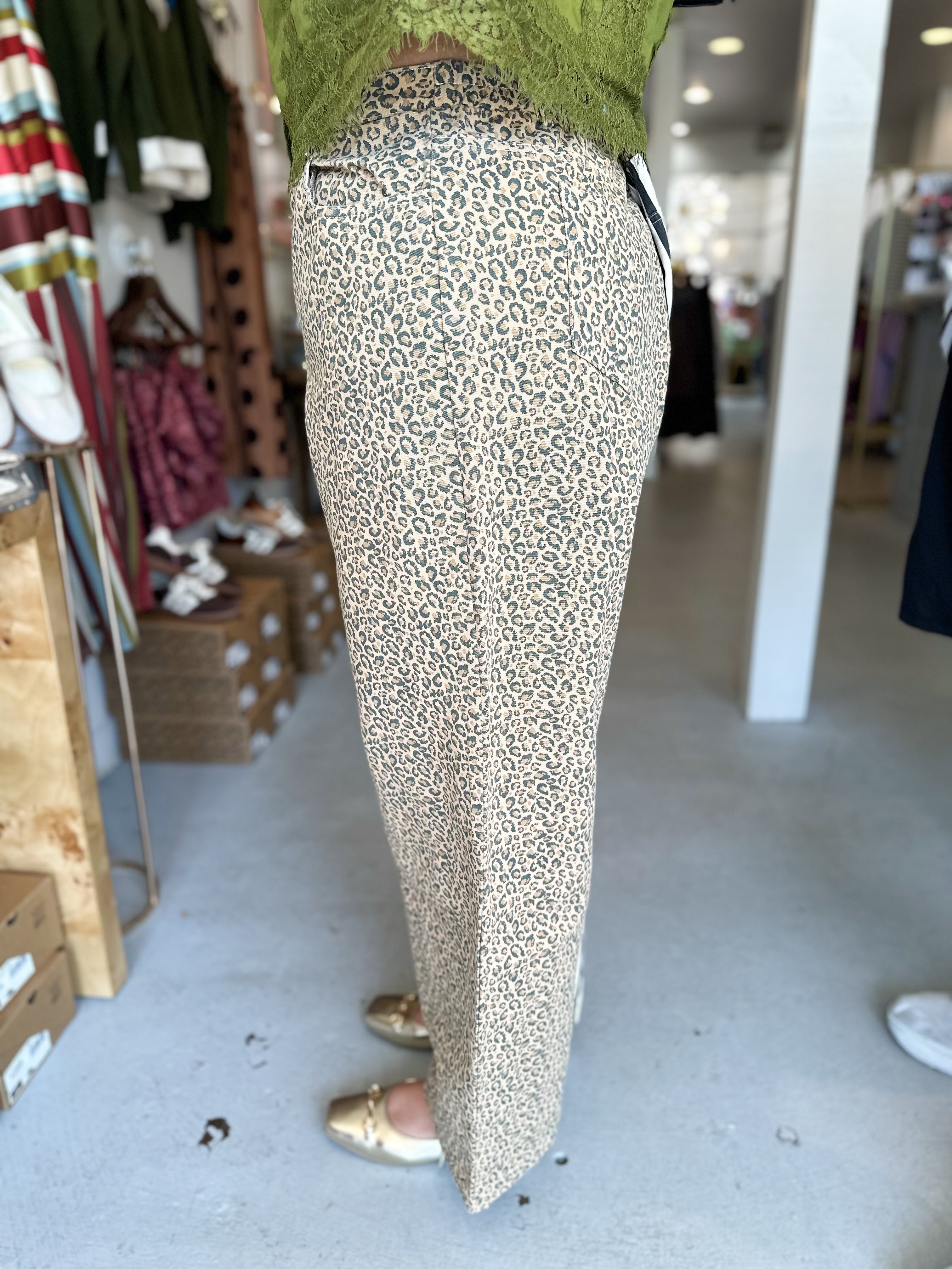 Plus Size Mix & Match Leopard Stripe Pants