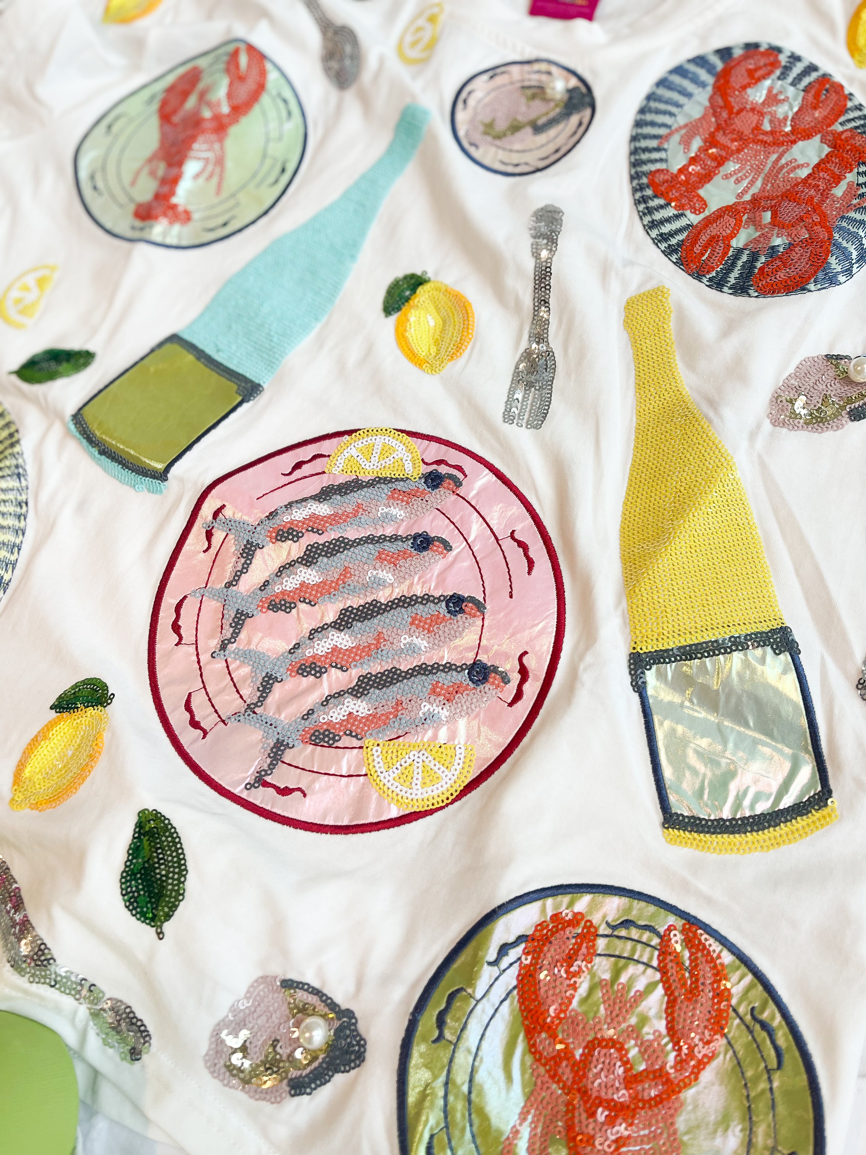 Queen of Sparkles Summer Seafood Tee