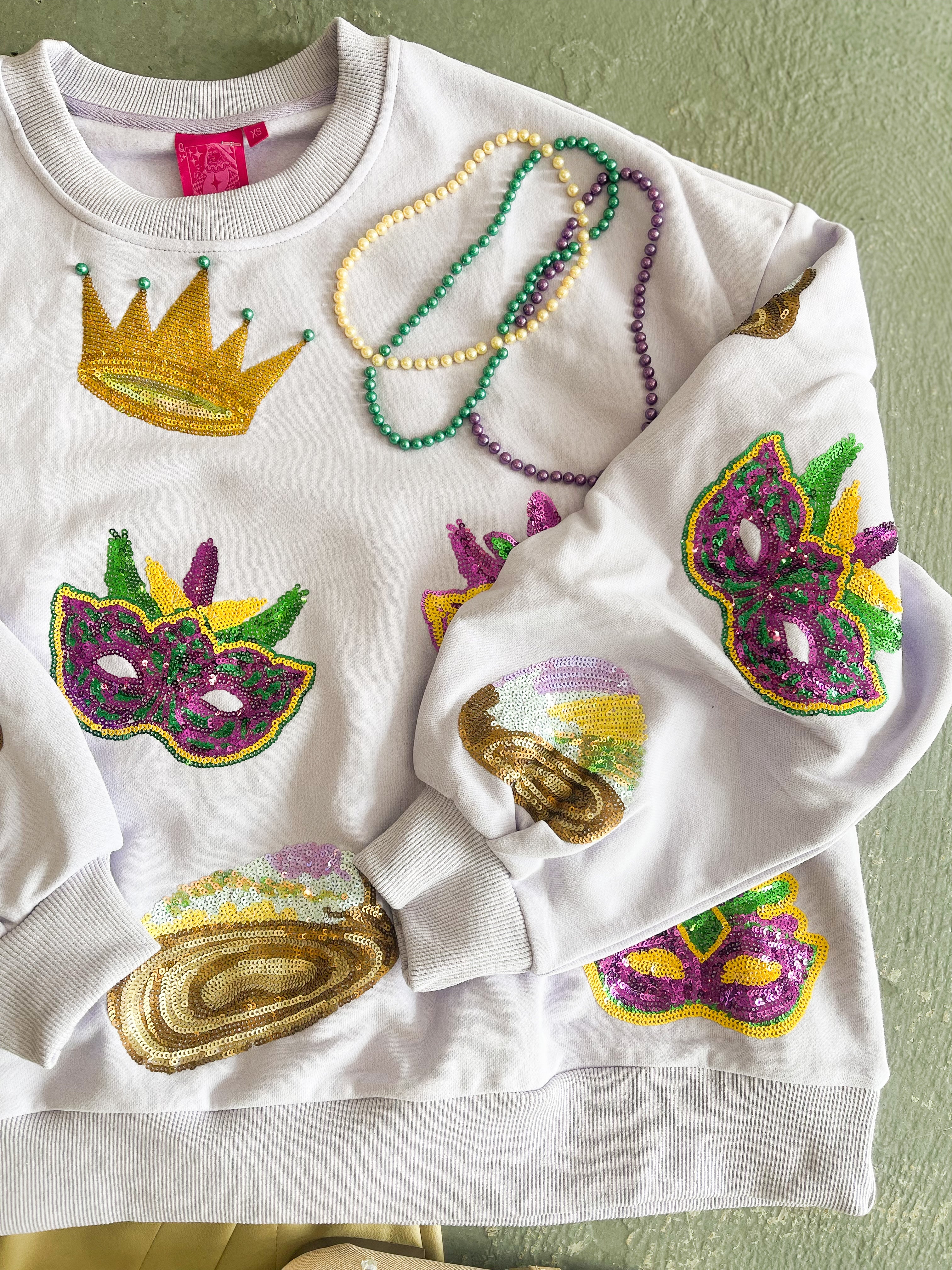 Queen of Sparkles Mardi Gras Icon Sweatshirt