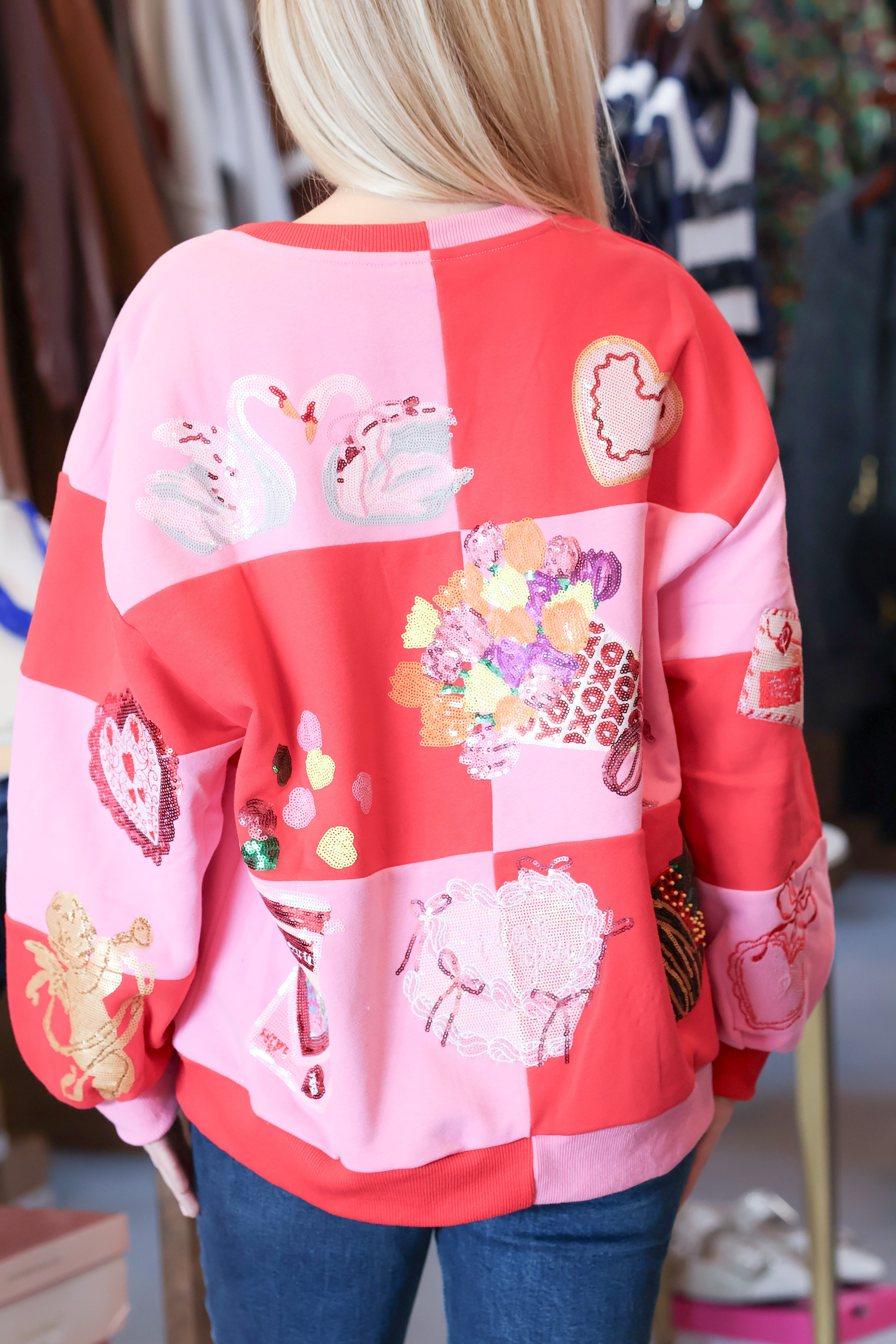 Queen of Sparkles Red/Pink Check Valentines Icon