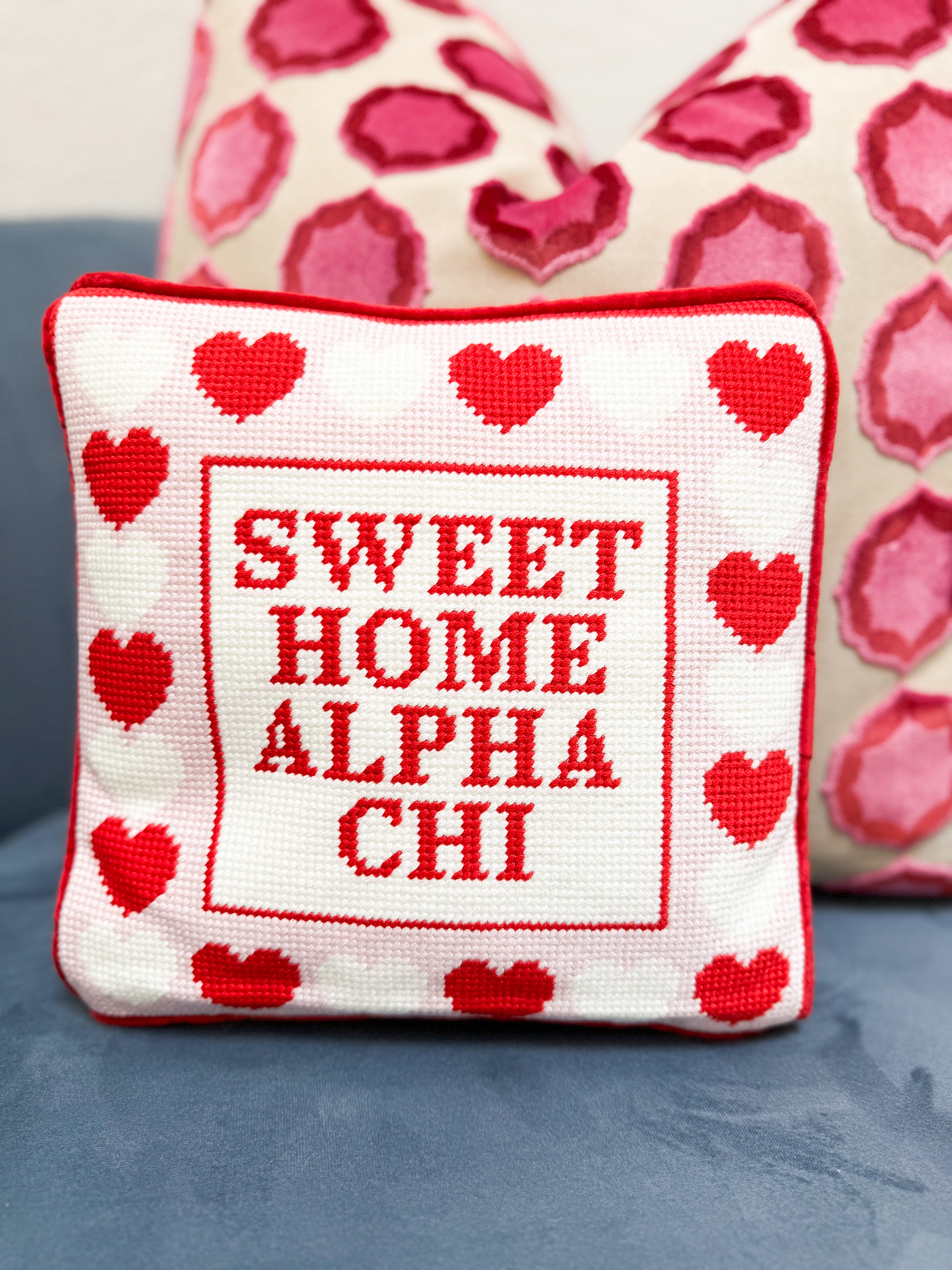 Needlepoint Greek Pillow