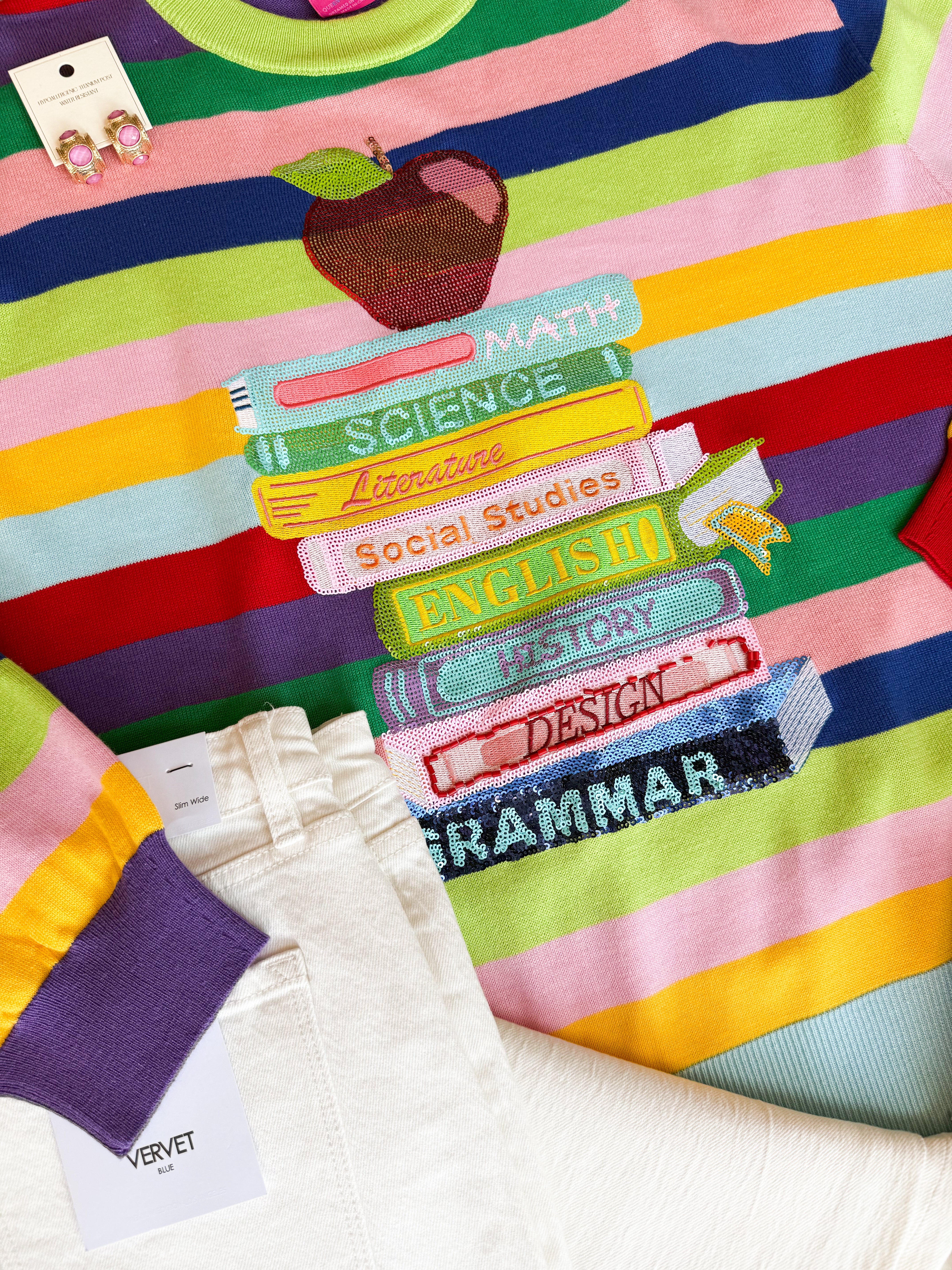 Queen of Sparkles Multi Stripe Book Stack