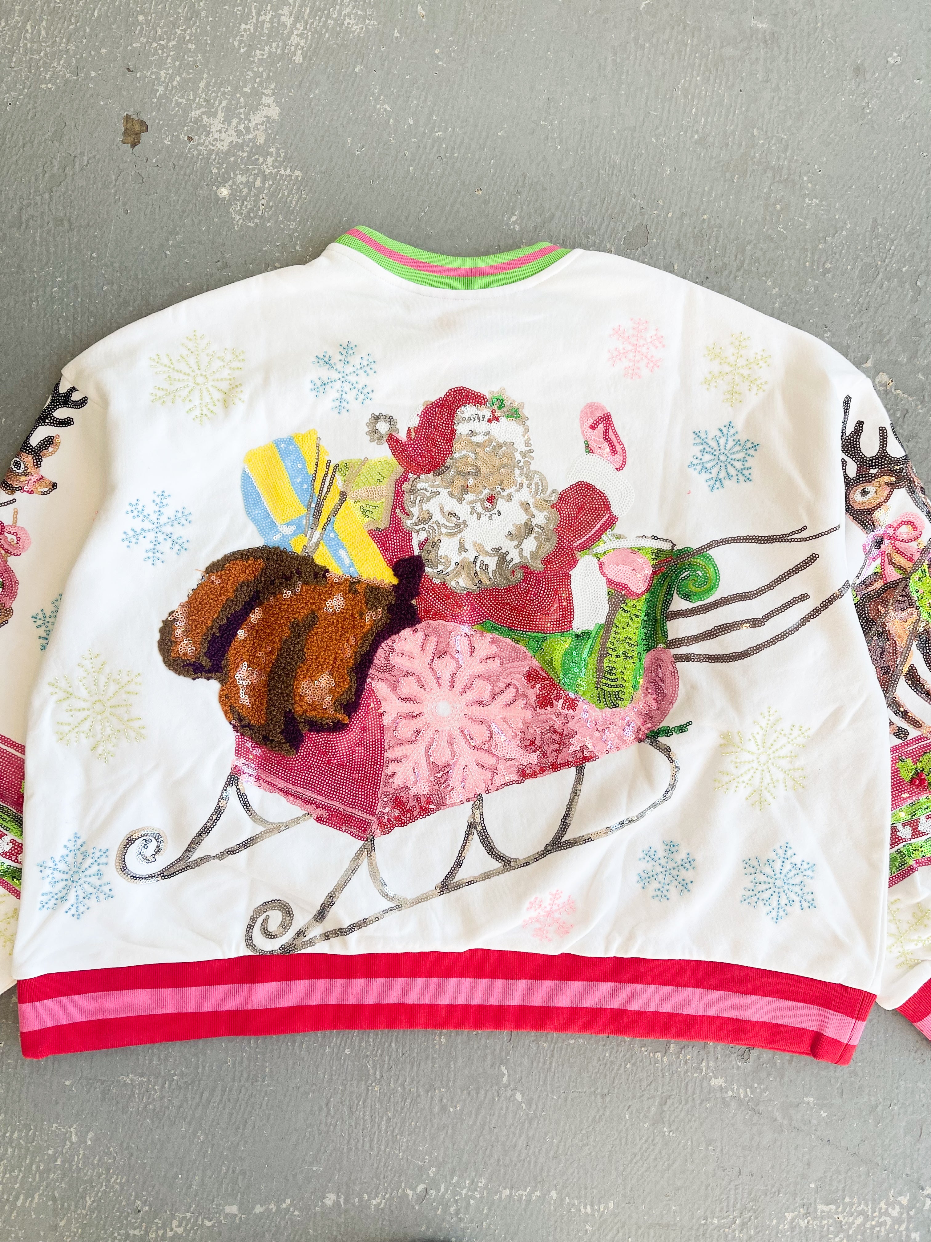 Queen of Sparkles Vintage Santa Sweatshirt