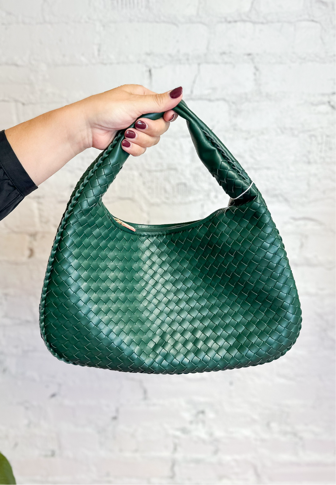 Woven Top Handle Purse