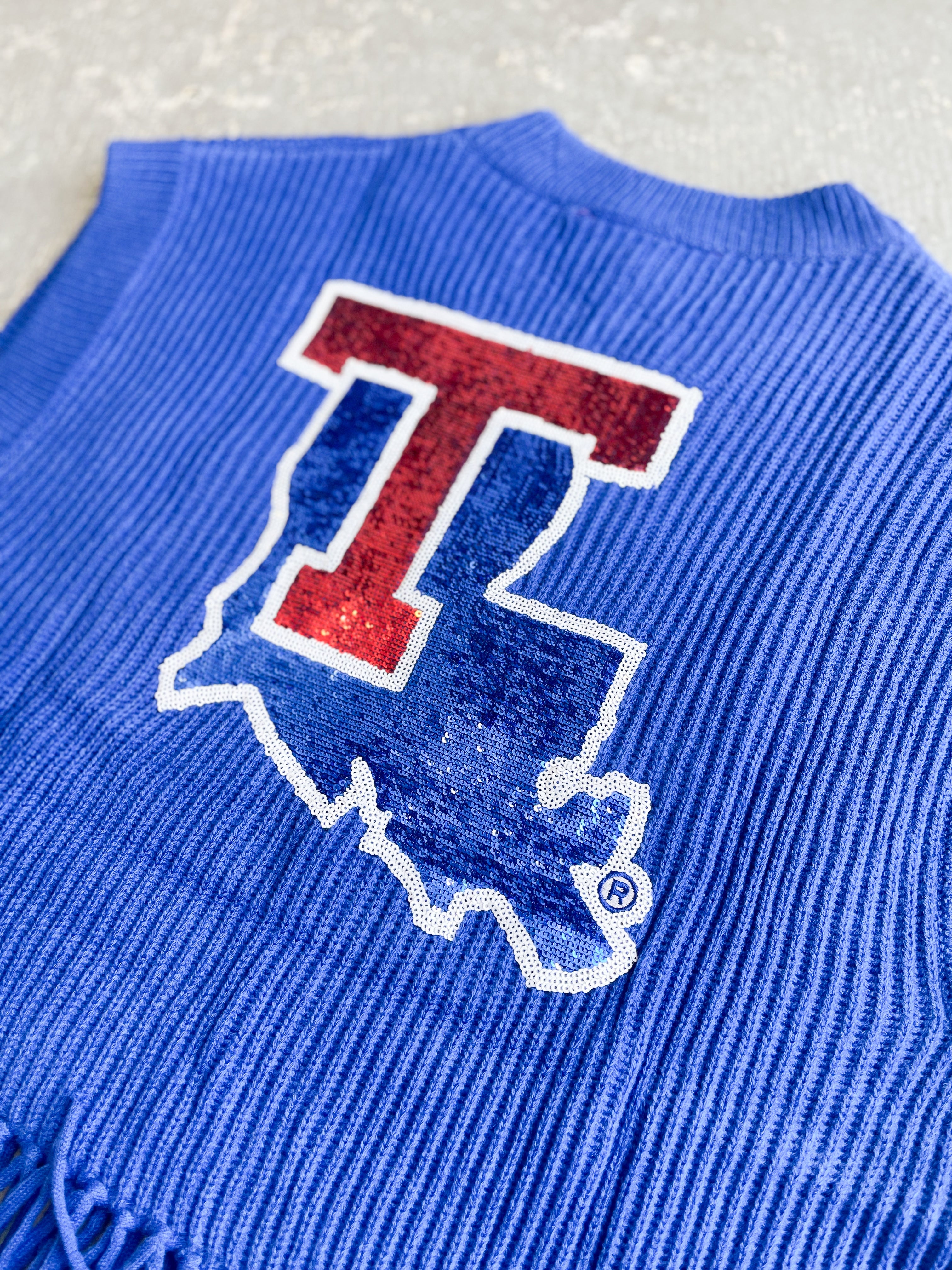 Queen of Sparkles LaTech Bulldog Sweater Vest