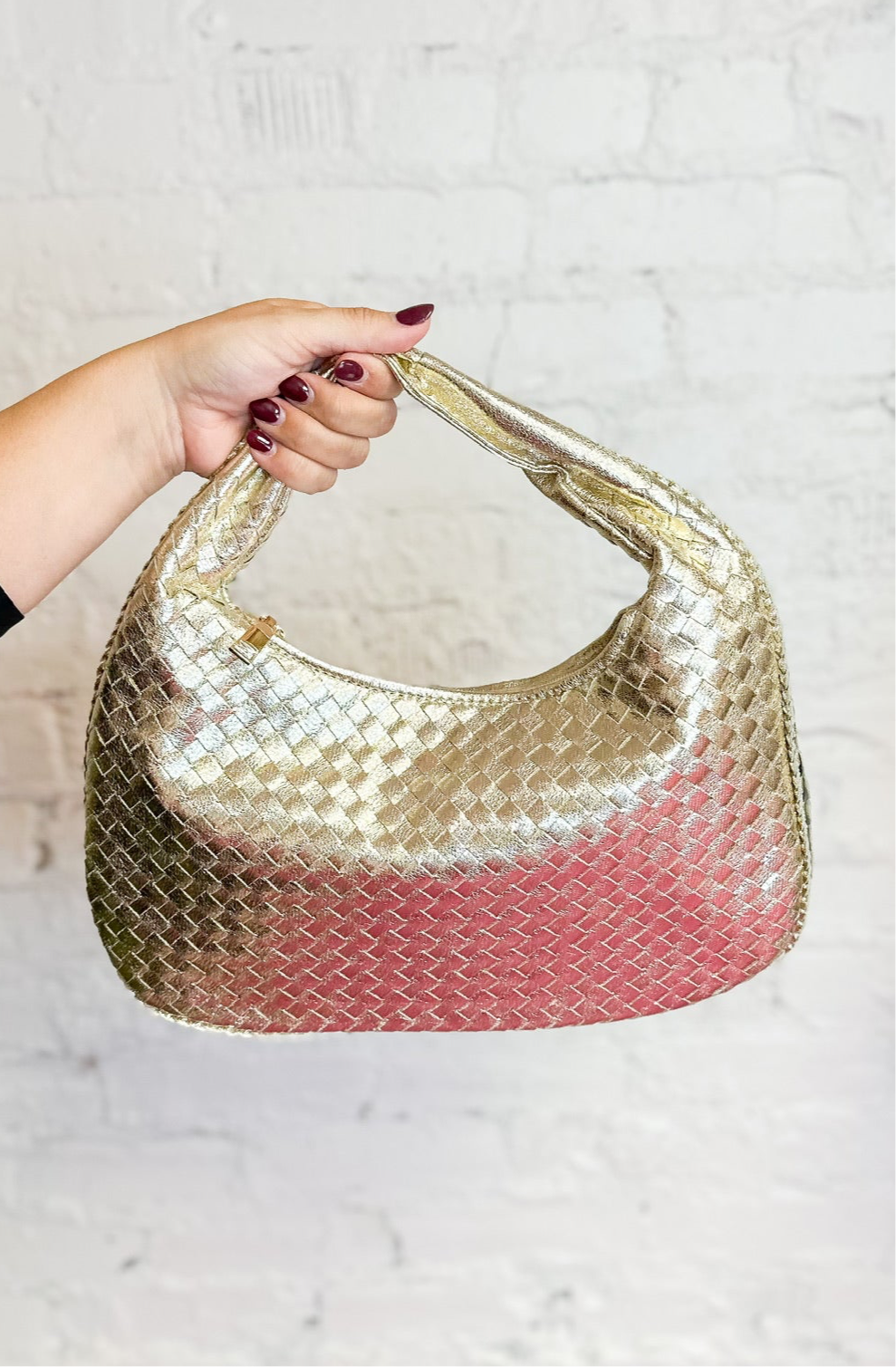 Woven Top Handle Purse