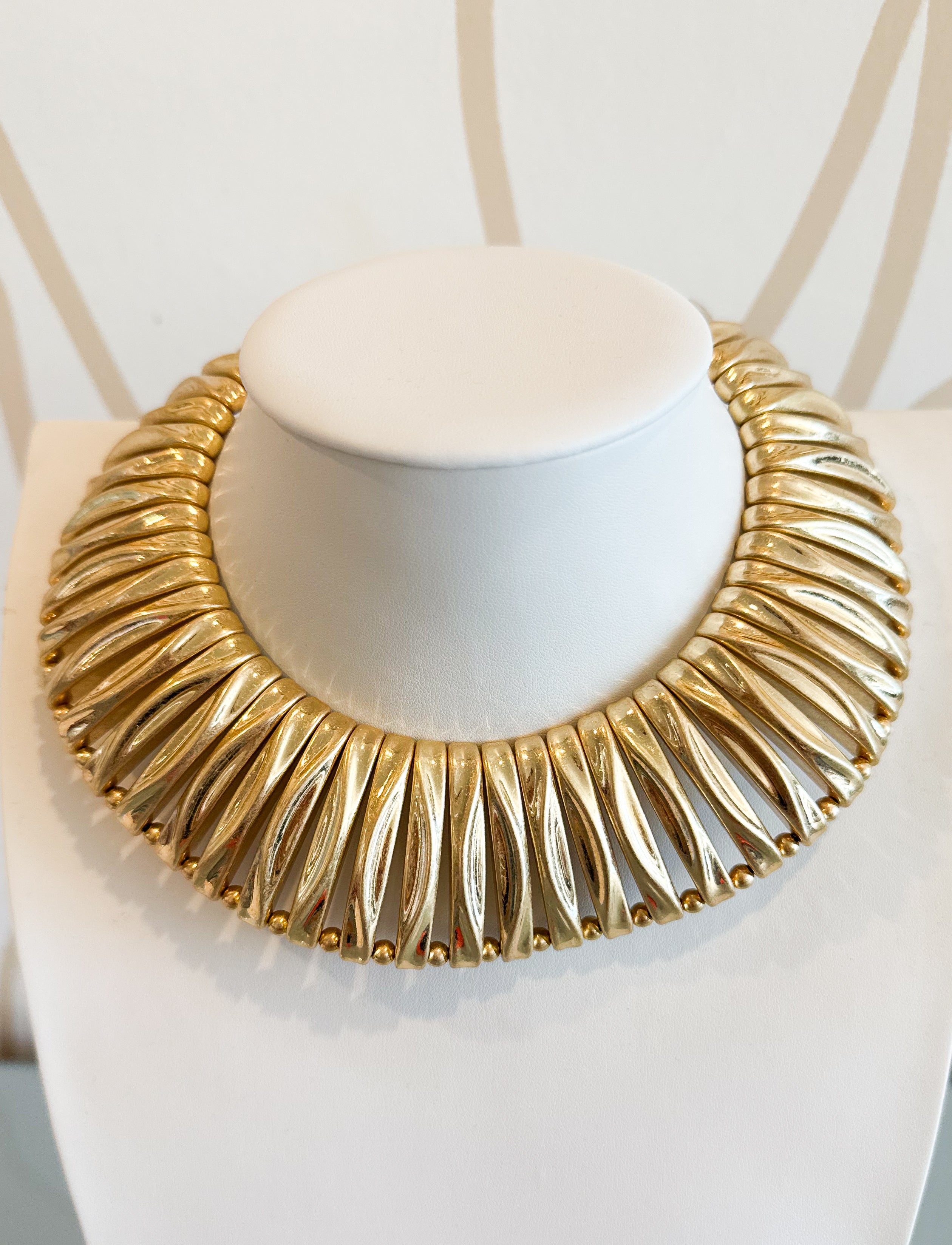 Textured Bar Link Necklace