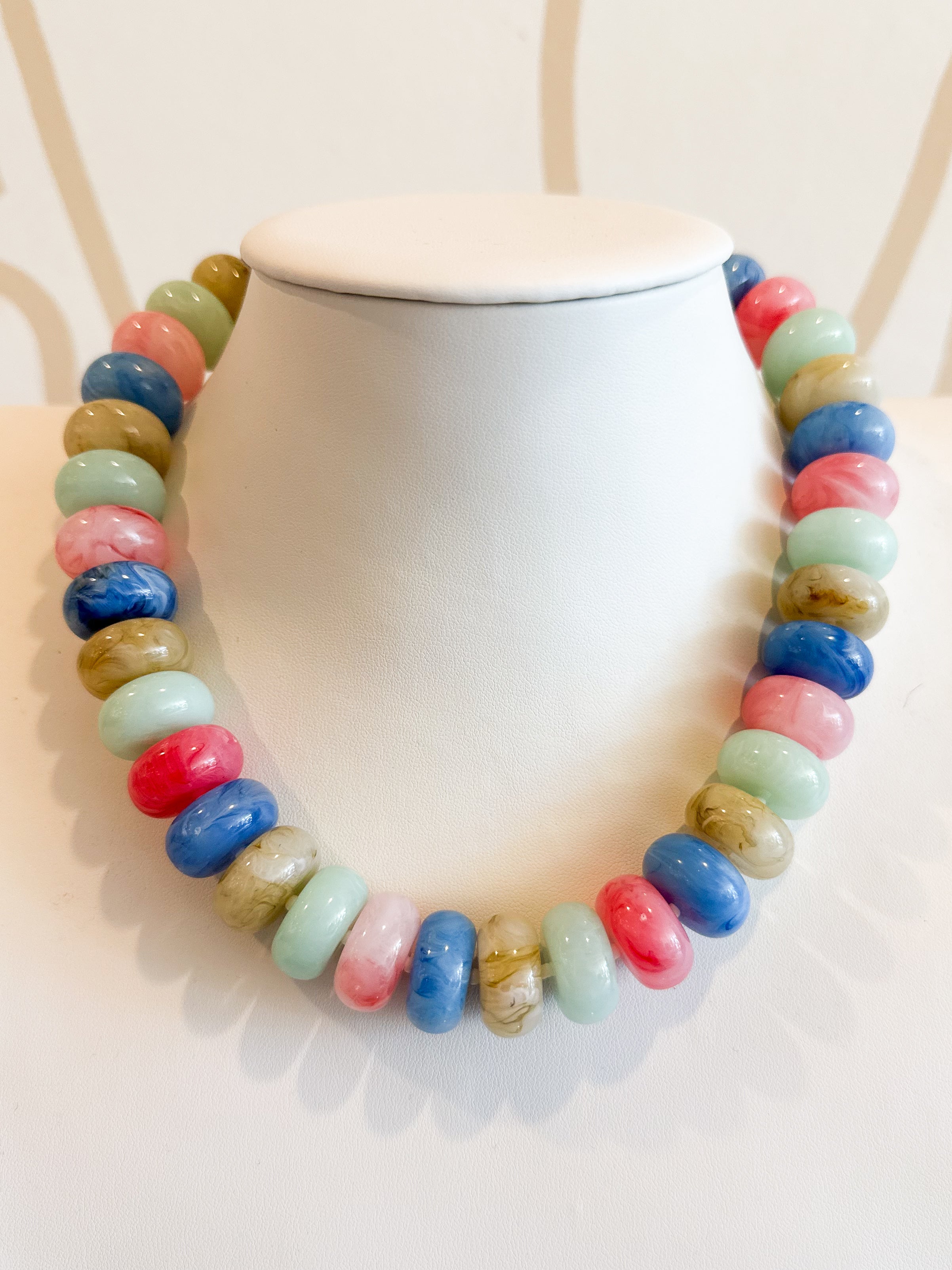 Chunky Marble Bead Necklace