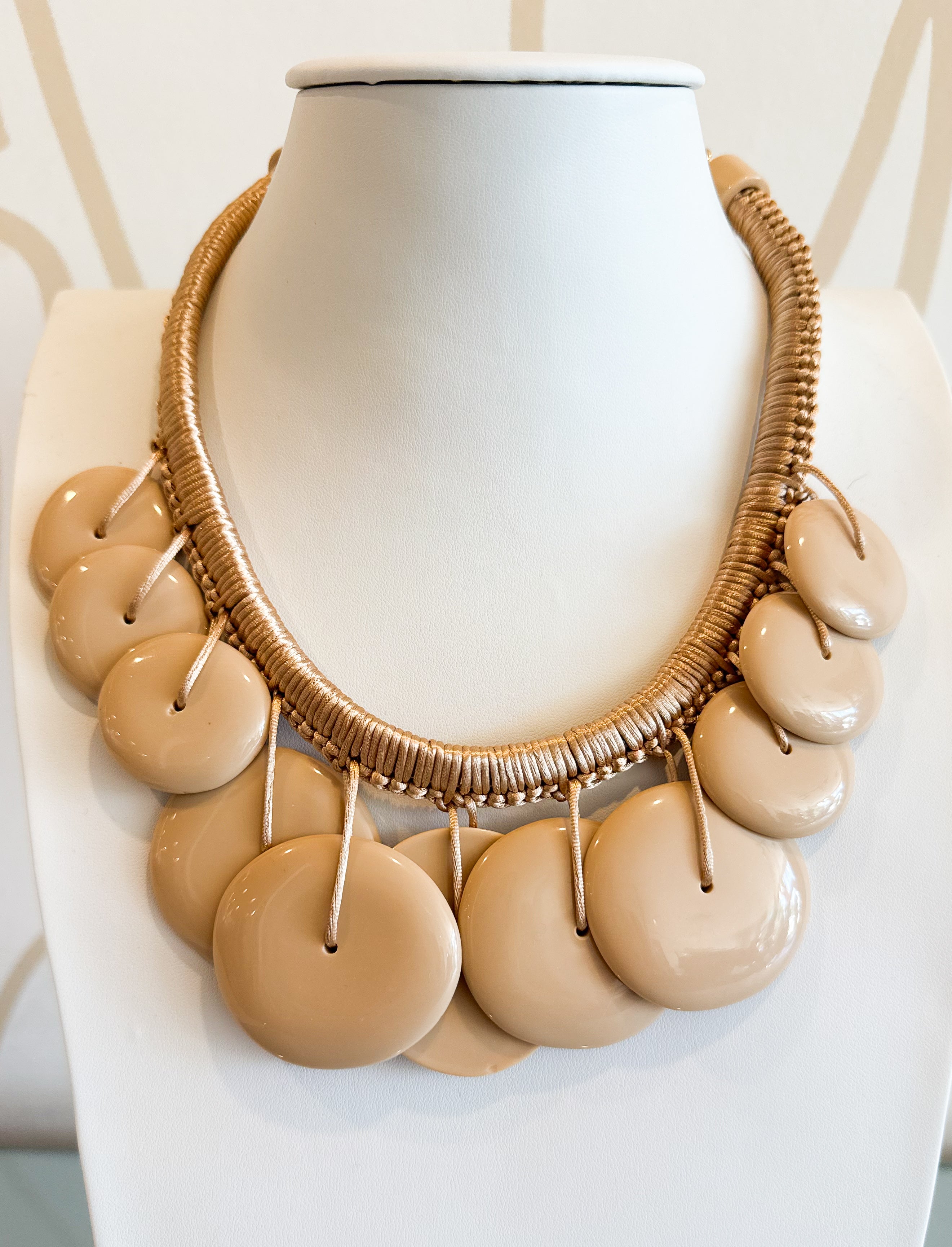 Round Charm Cord Necklace