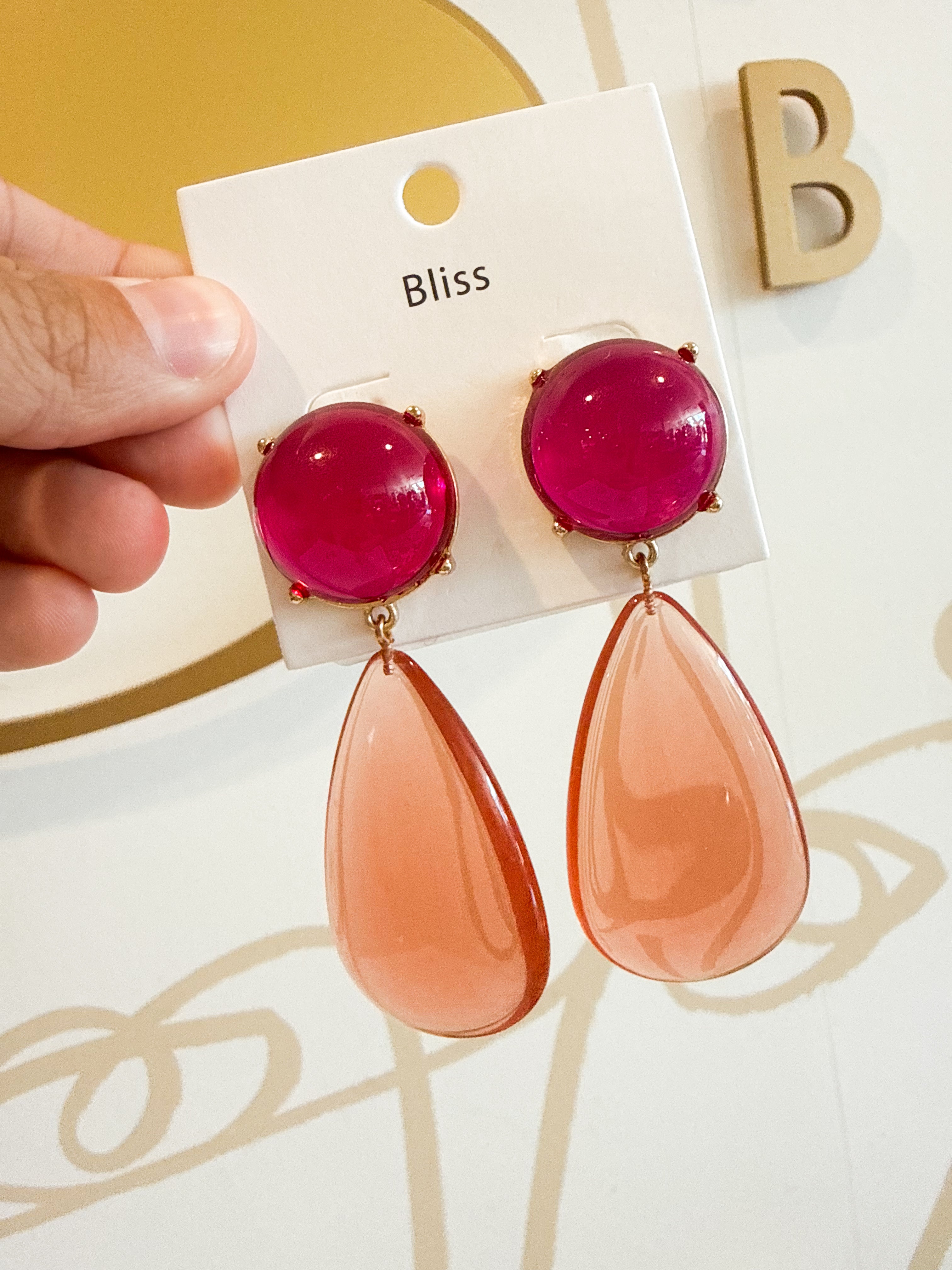 Teardrop Acrylic Drop Earrings