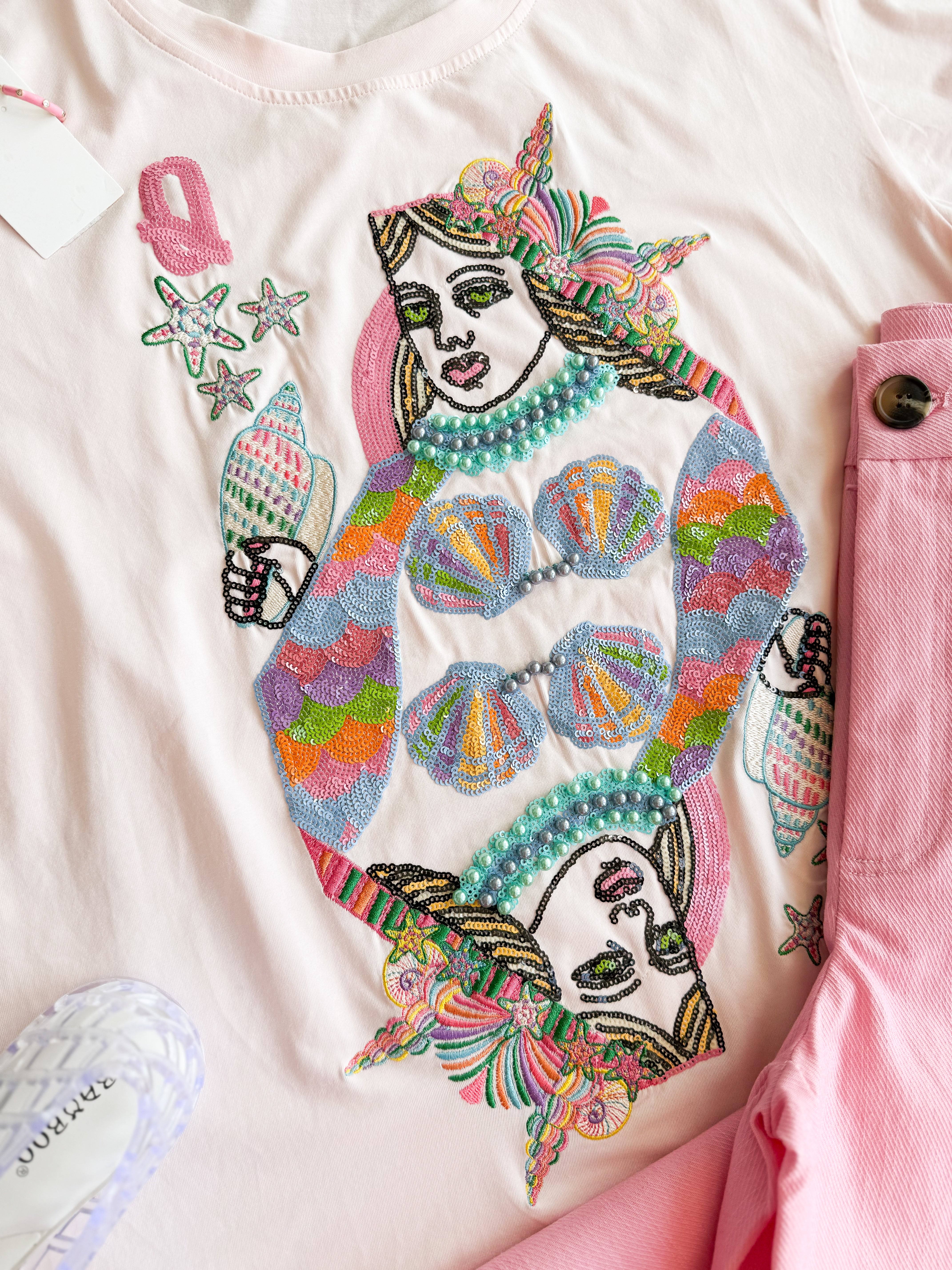 Queen of Sparkles Queen of the Sea Card Tee