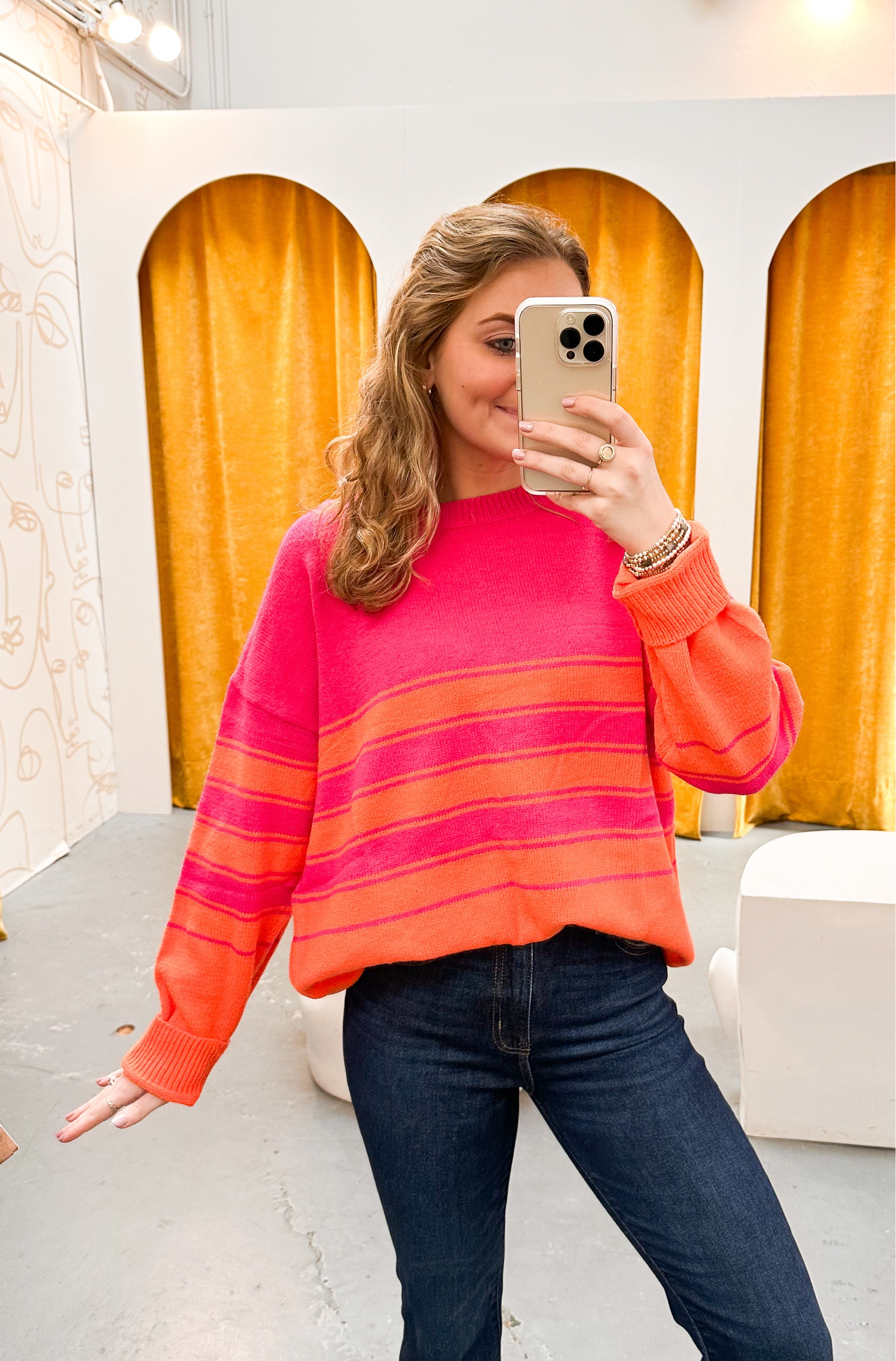 Fuchsia Stripe Sweater