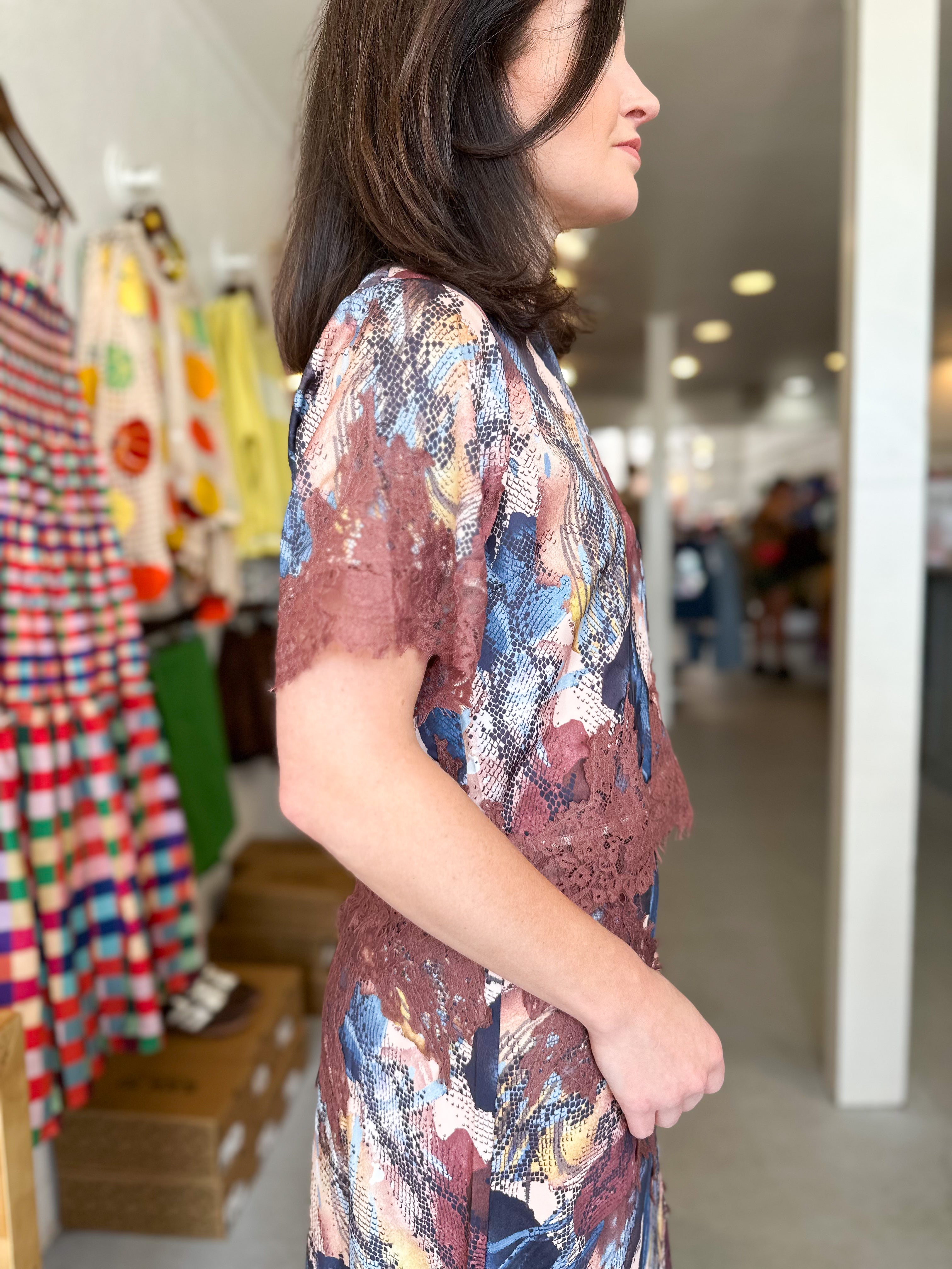 Silk Patterned Blouse