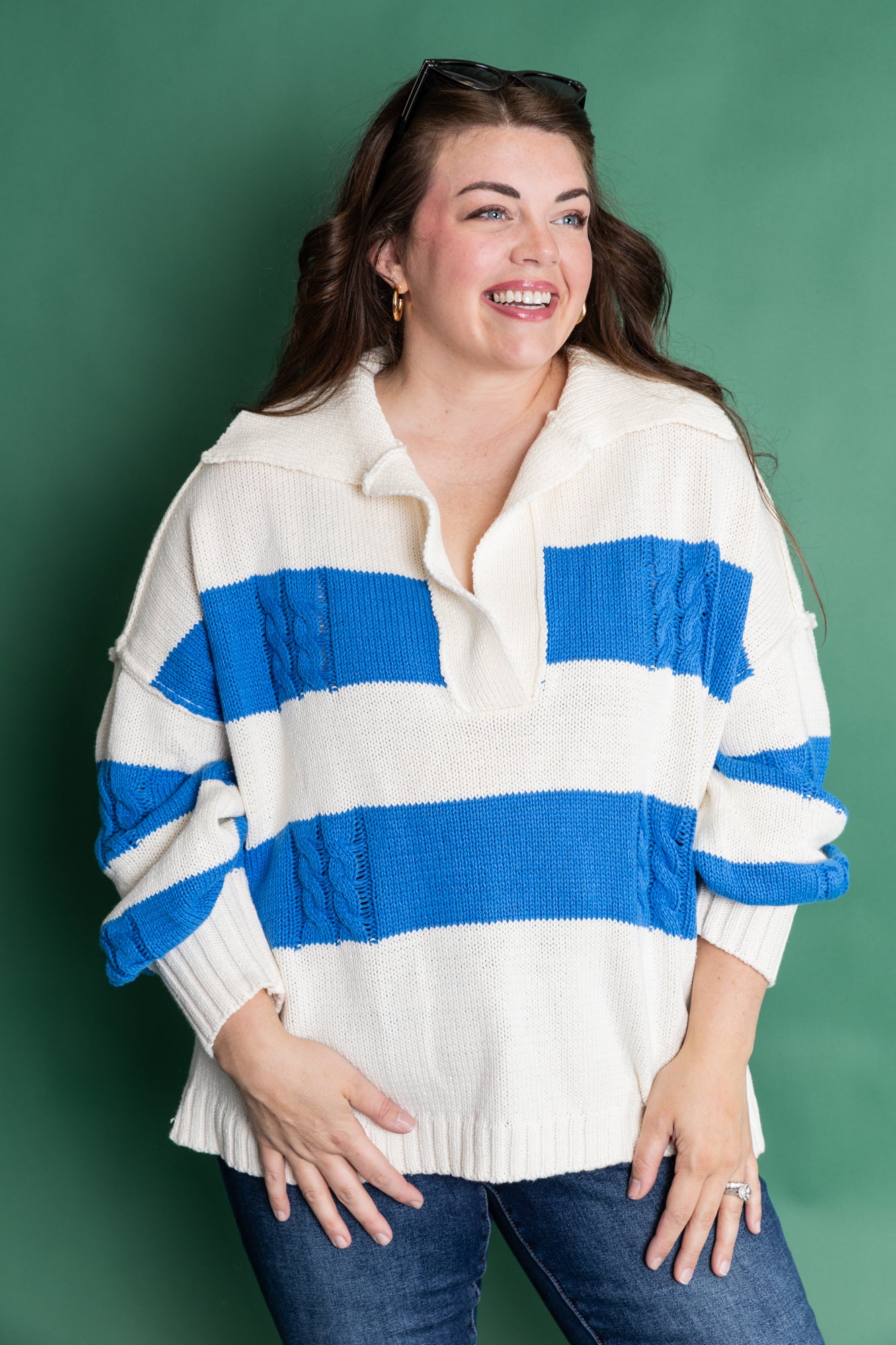 Plus Size Sandy Shoreline Sweater