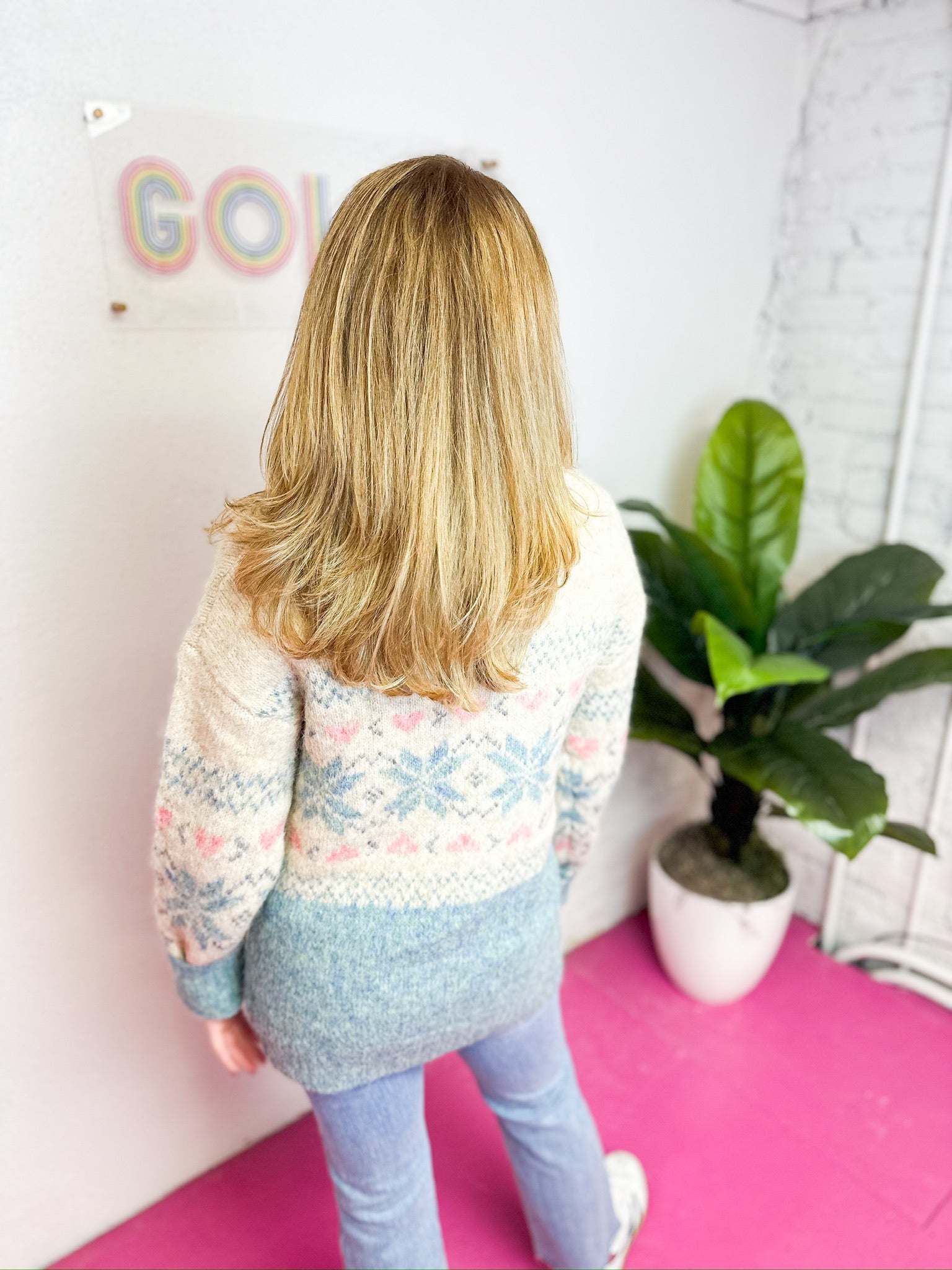 Snowflake Turtleneck Sweater