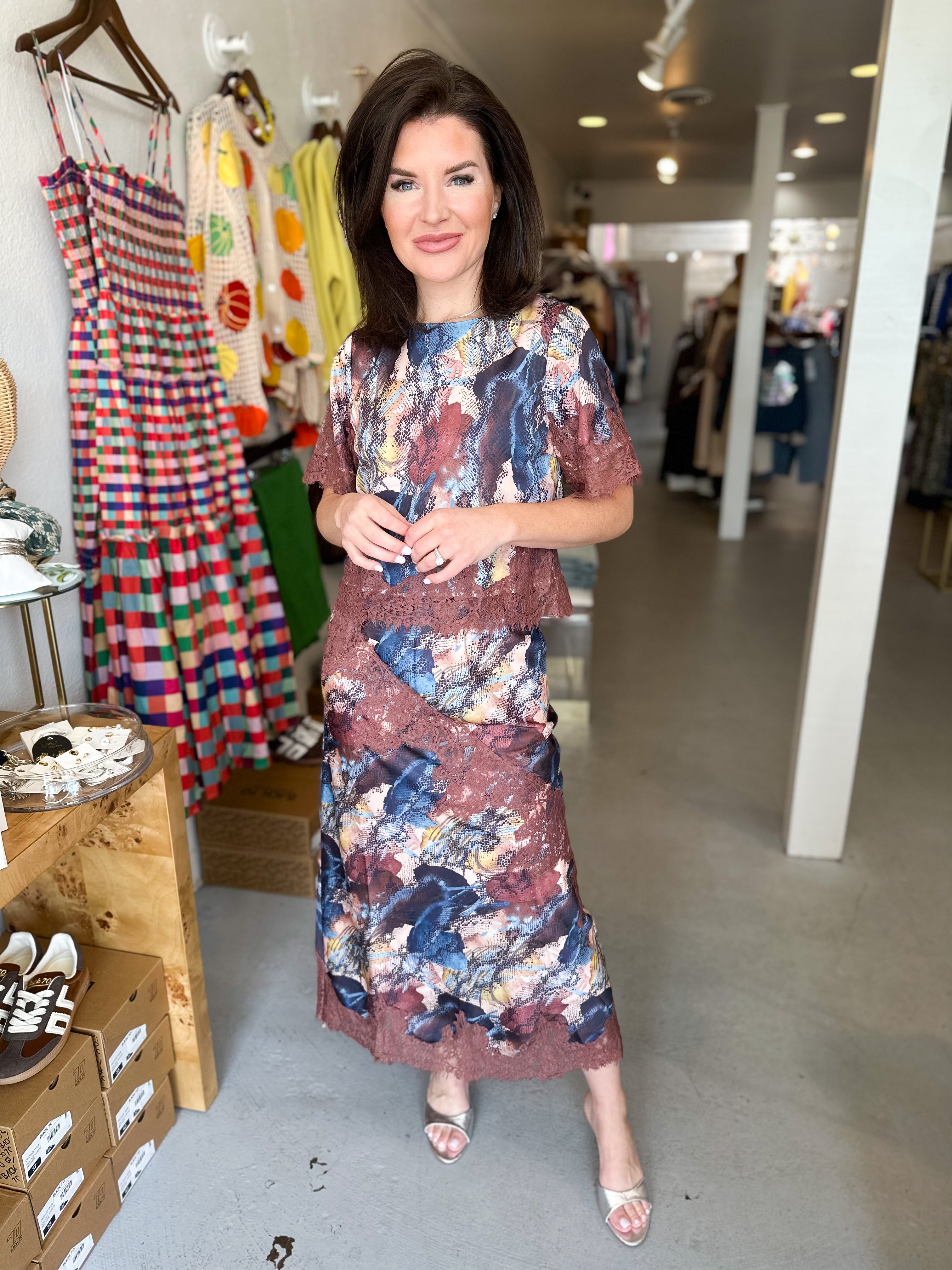 Silk Patterned Blouse