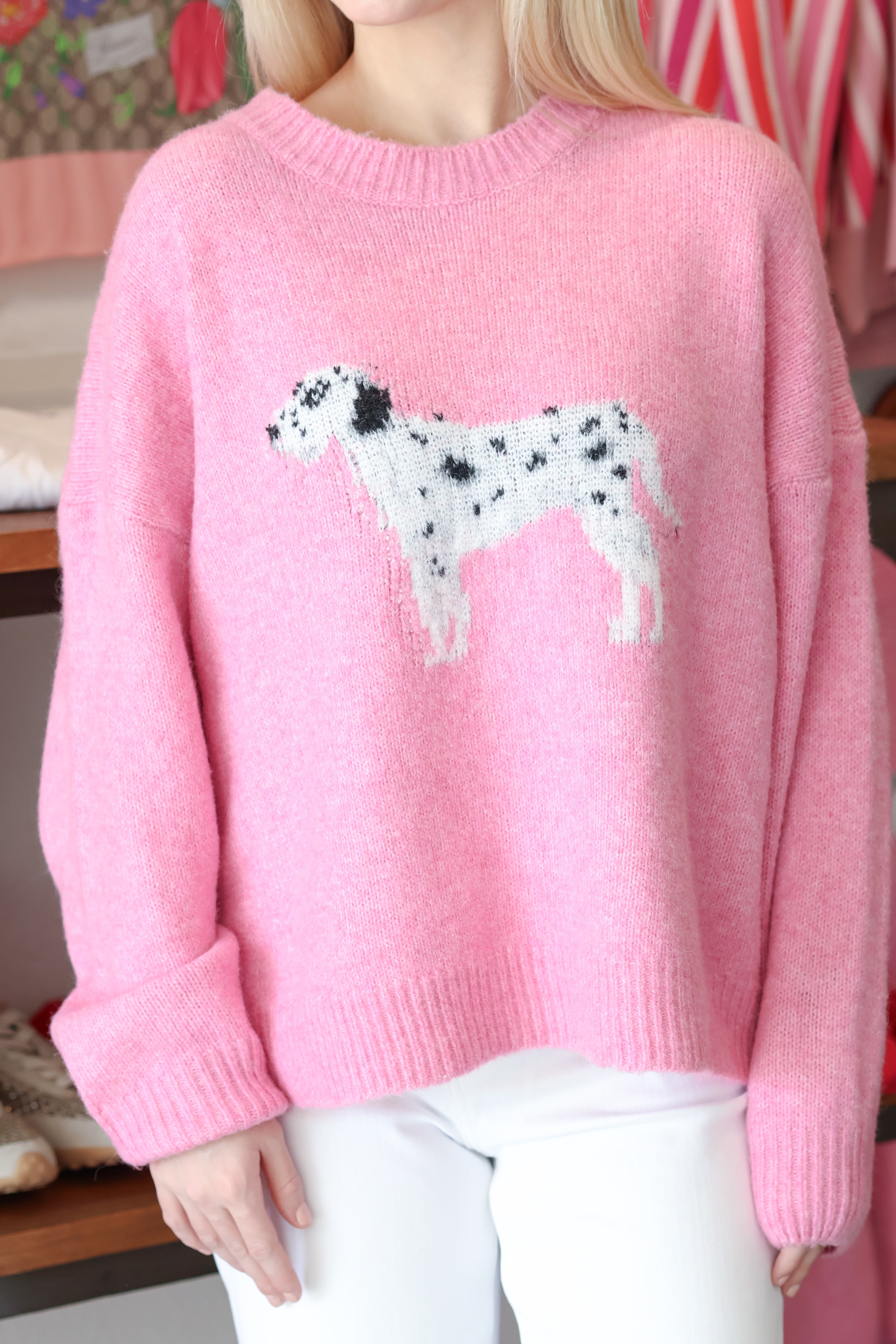 Pink Dalmatian Sweater