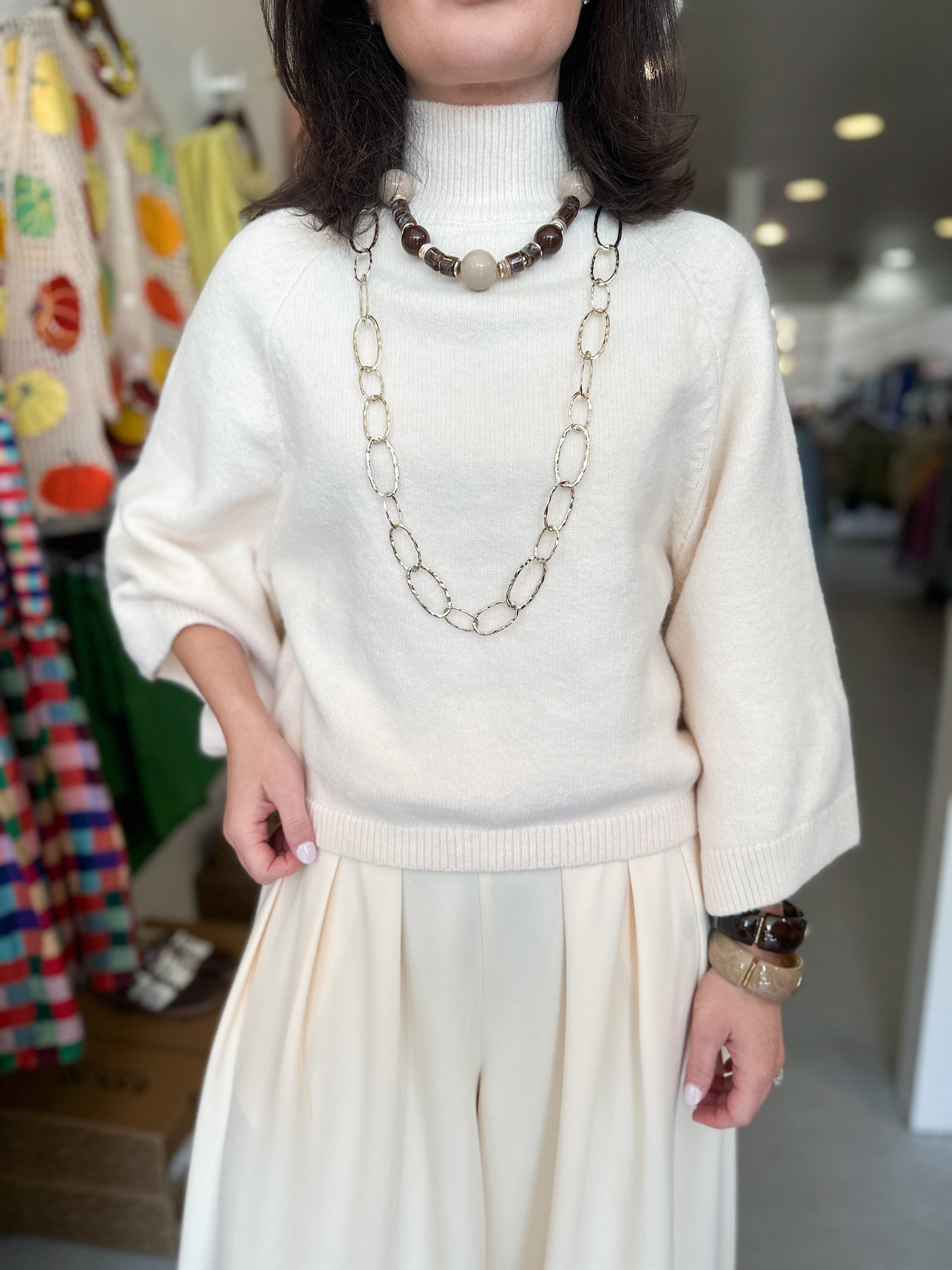 Wide Sleeve Turtleneck Sweater