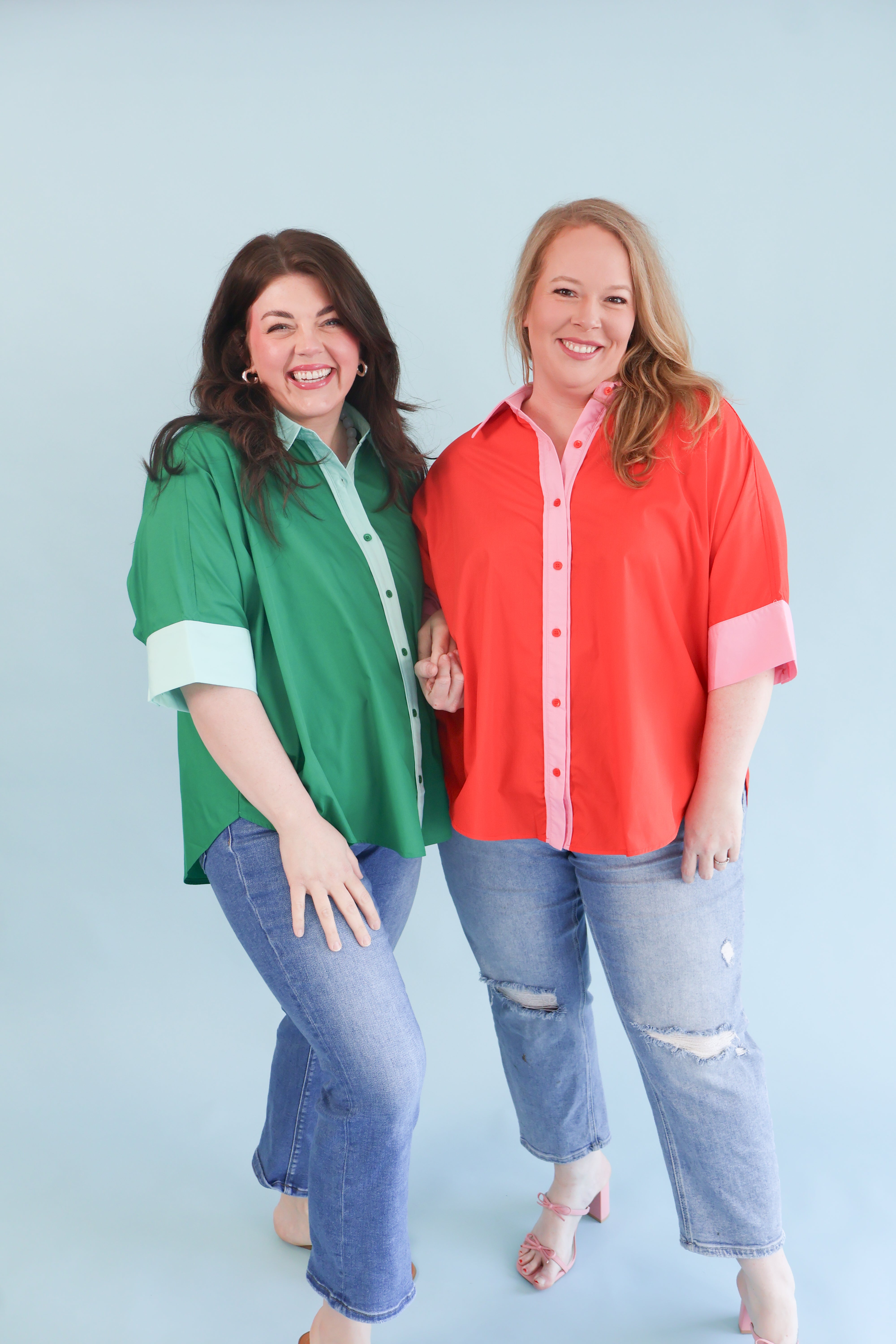 Plus Size Signature Collar Top