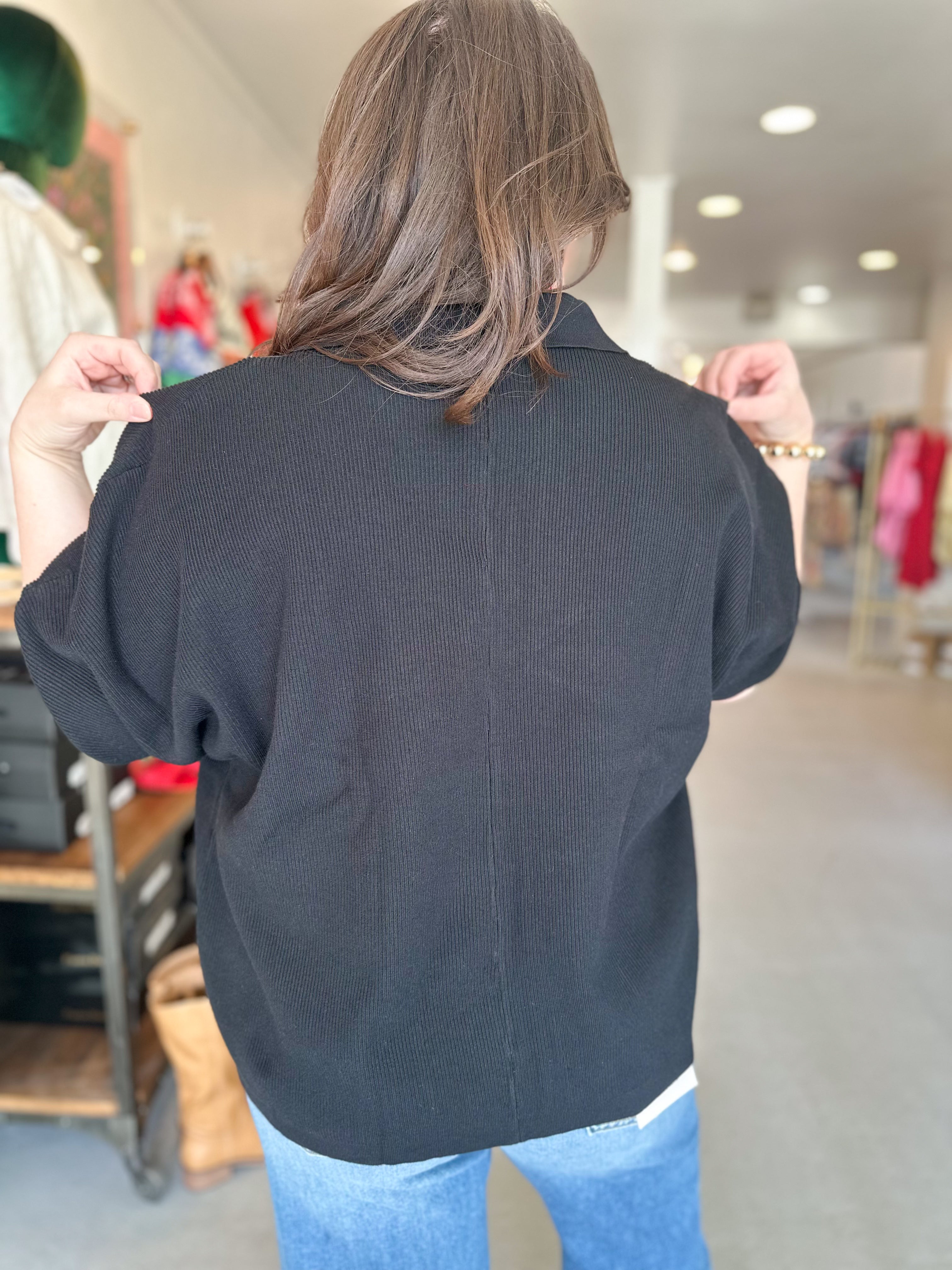 Plus Size Classic Black Knit