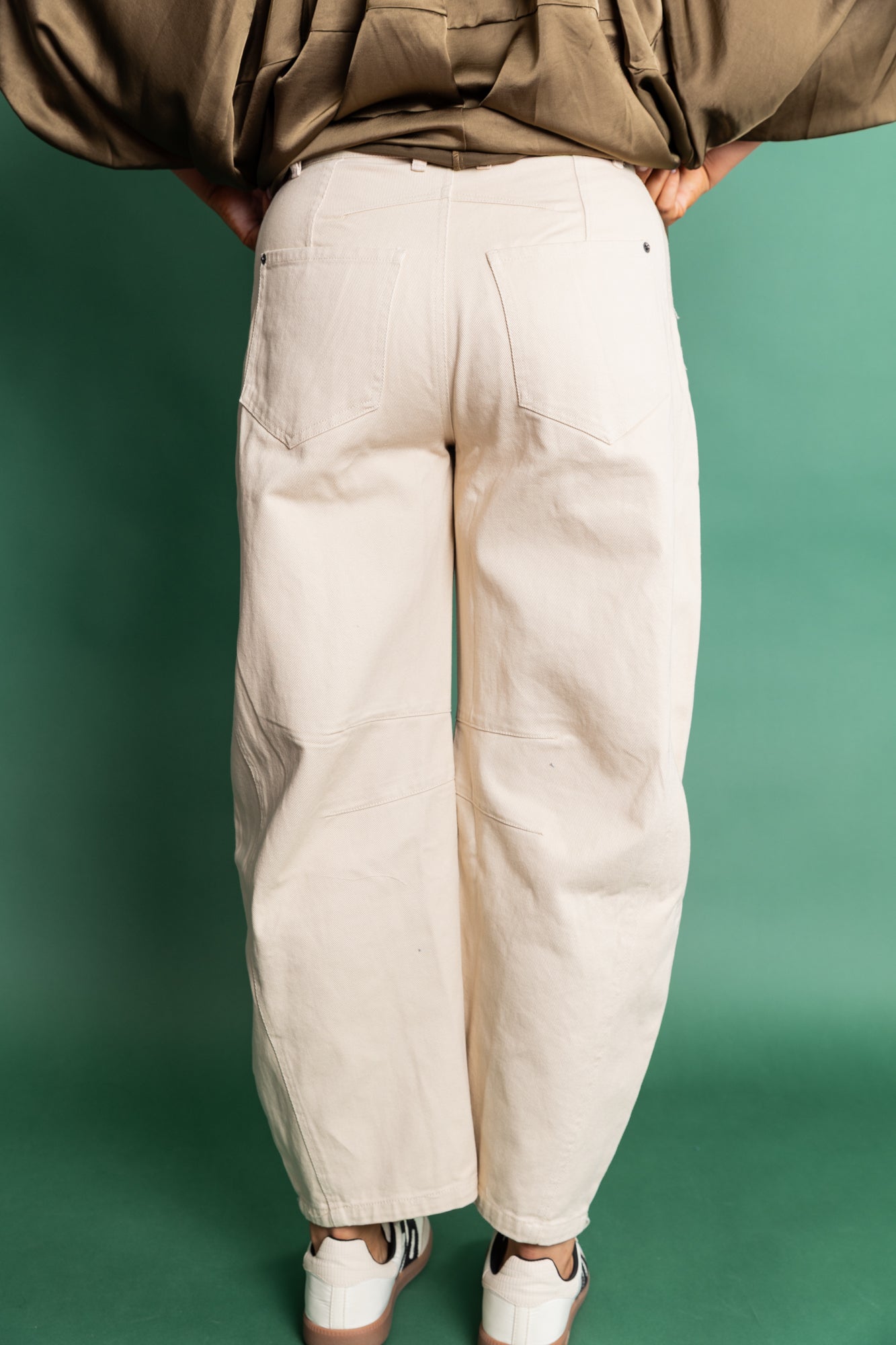 Khaki Barrel Jean