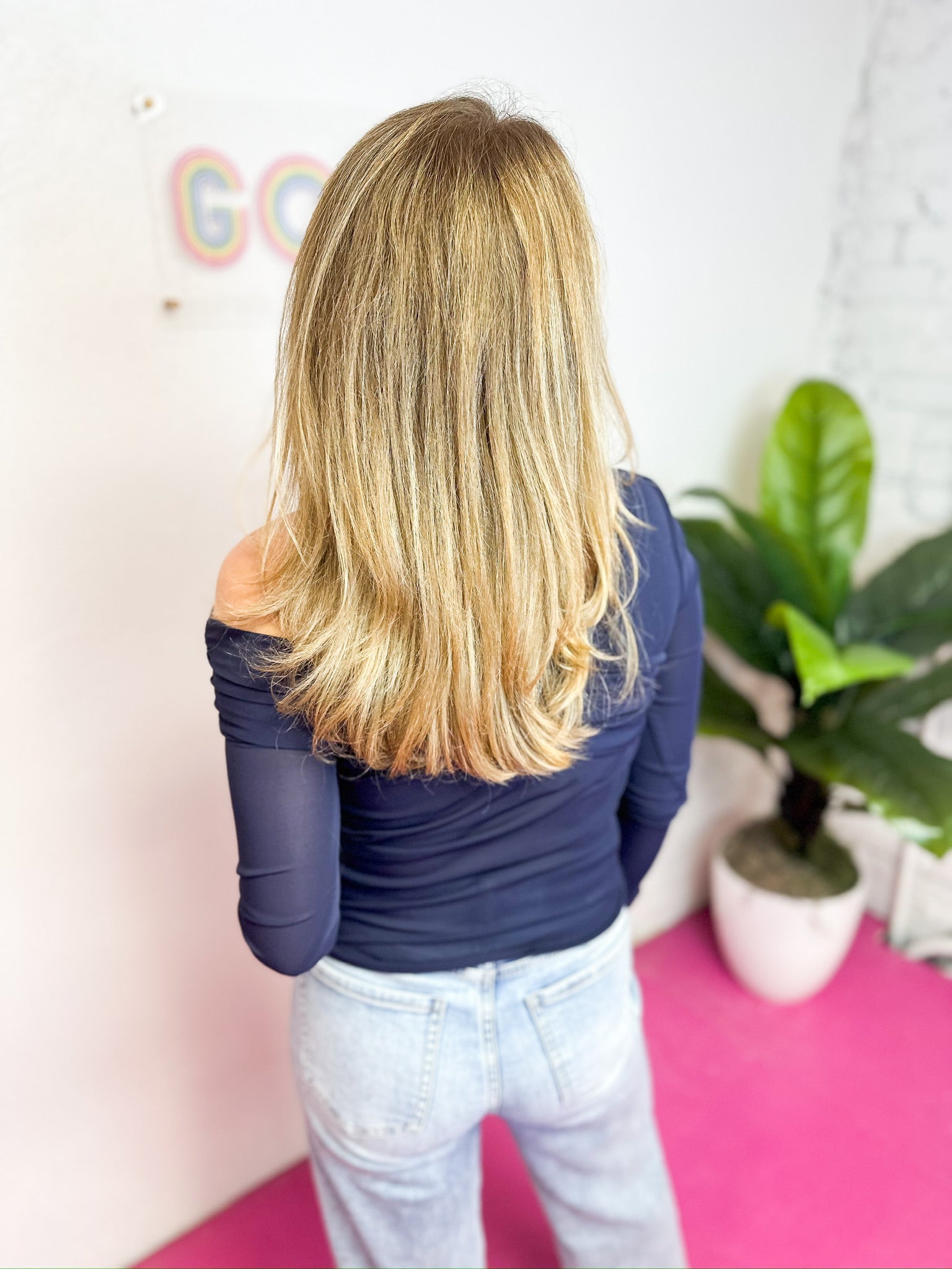 Navy Asymmetrical Top