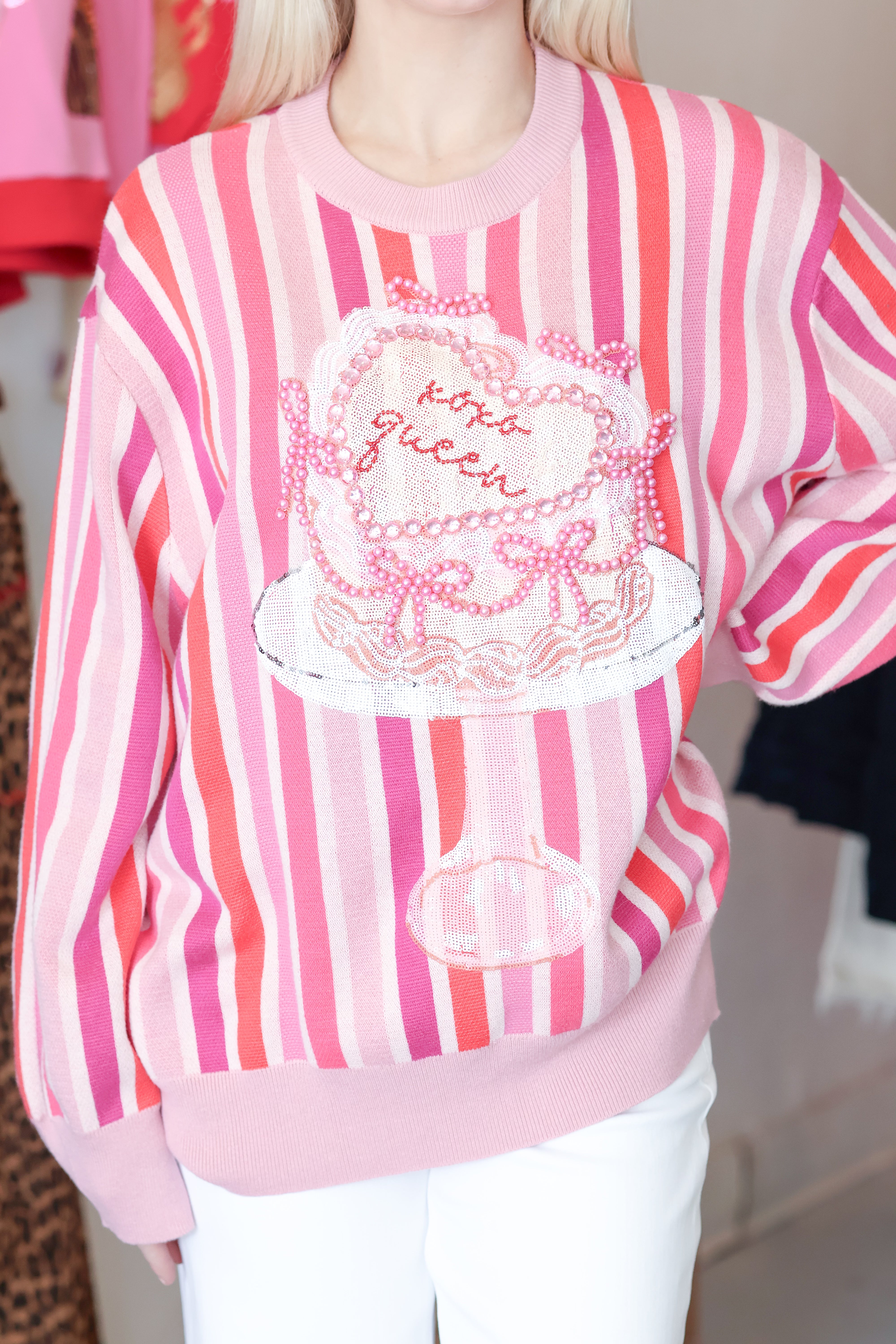 Queen Of Sparkles XOXO Cake Sweater