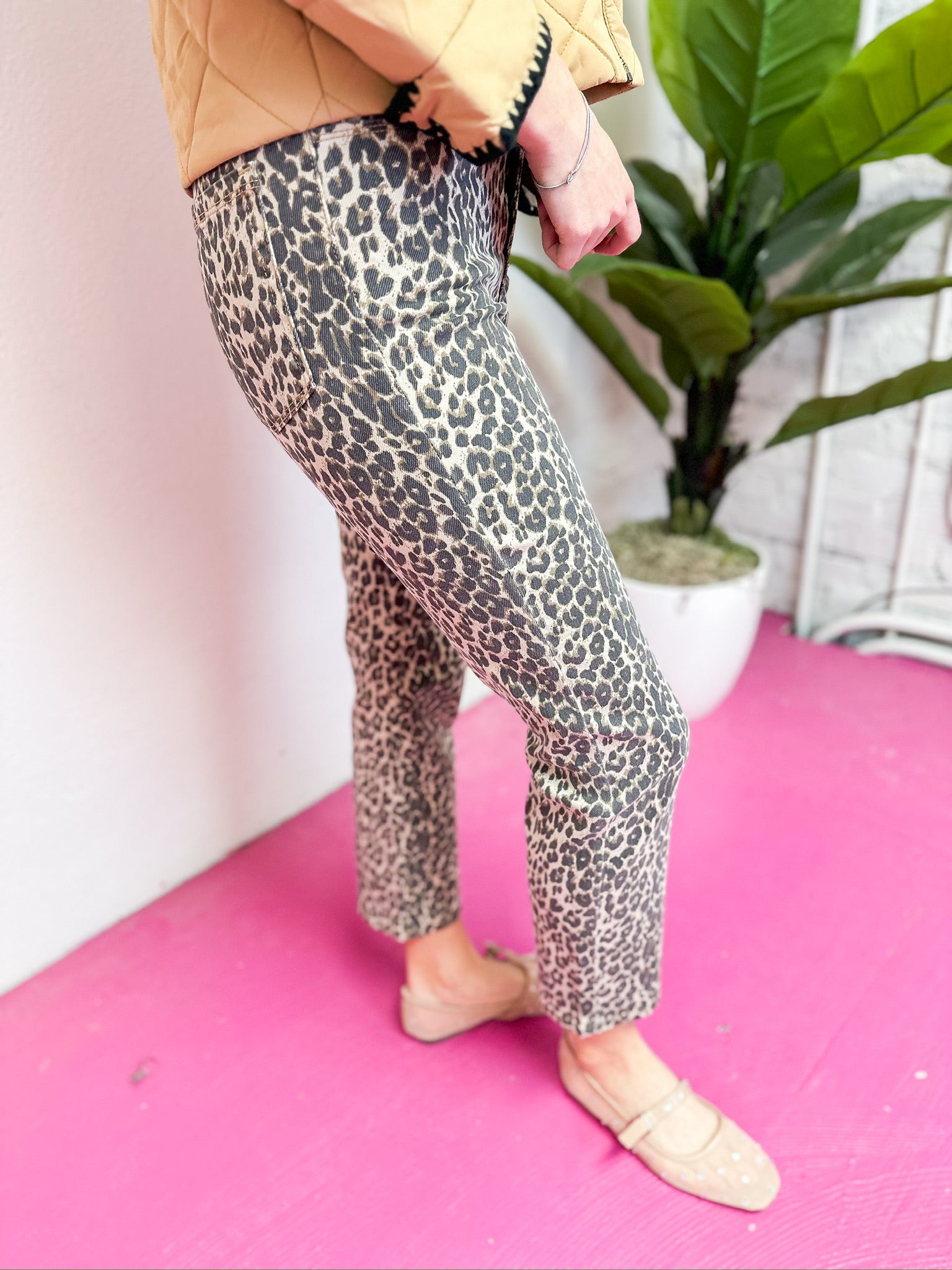 Leopard Straight Leg Pants