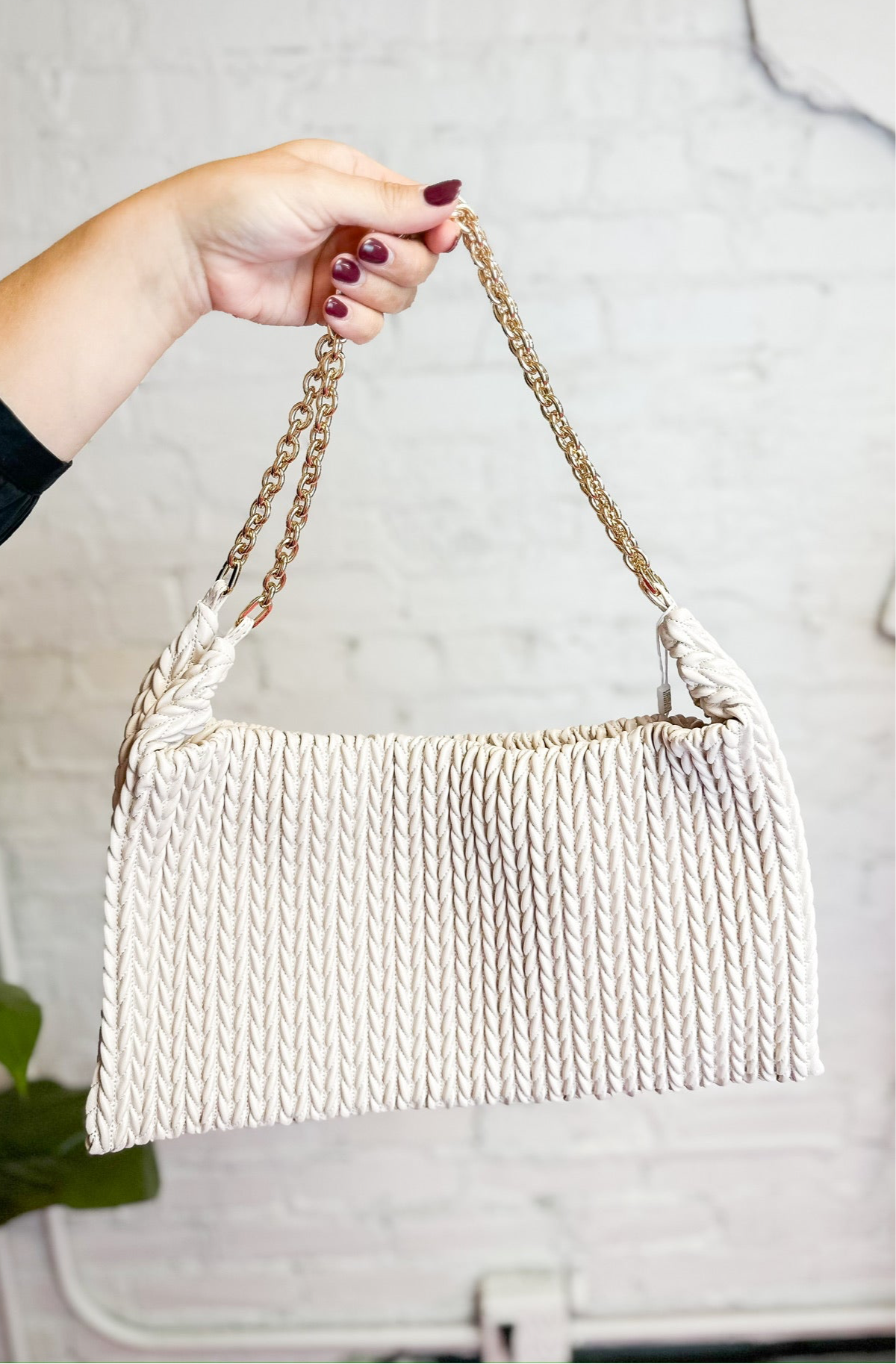 Textured Shoulder Bag