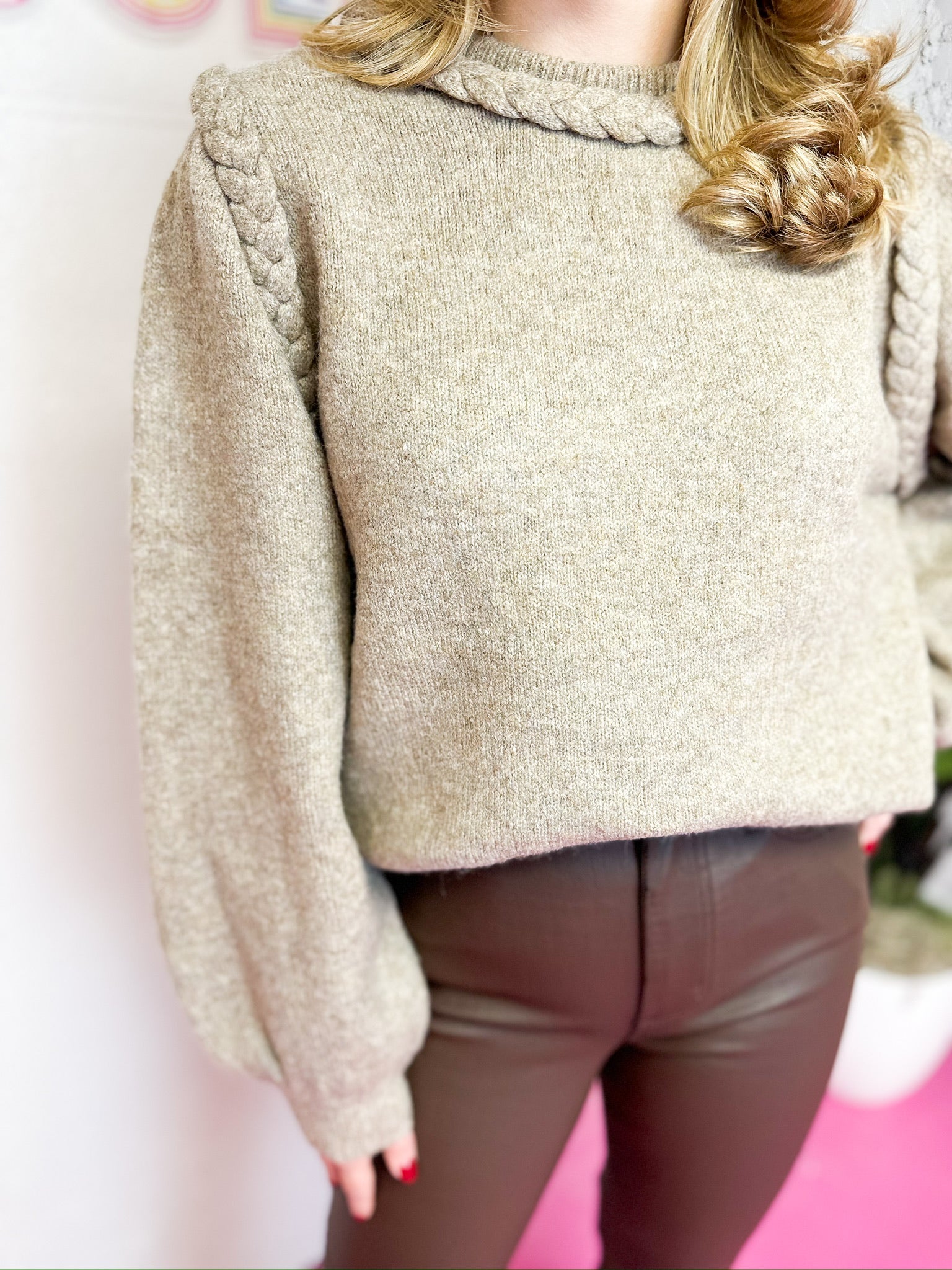 Braided Detail Sweater