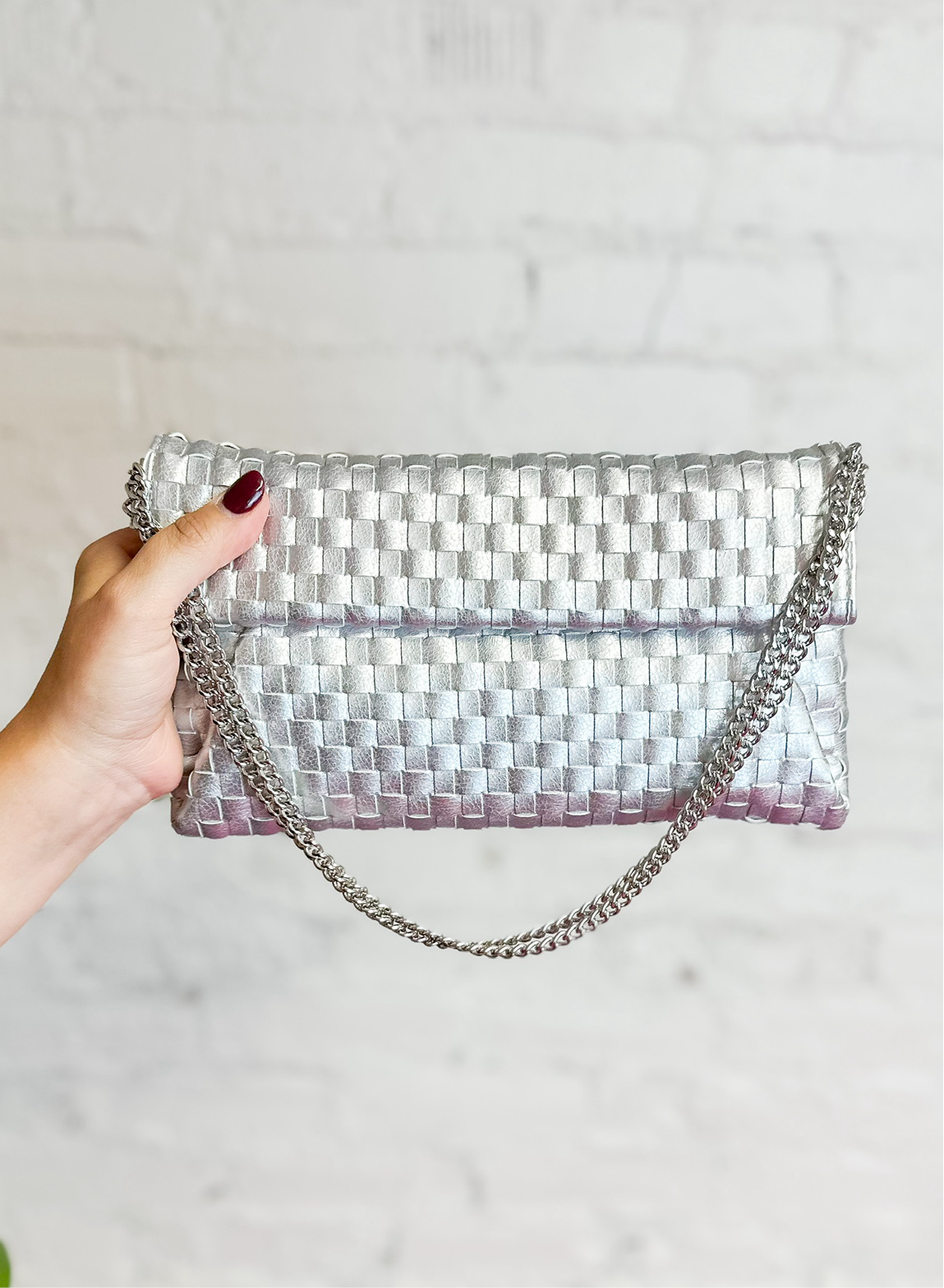 Woven Envelope Crossbody Purse