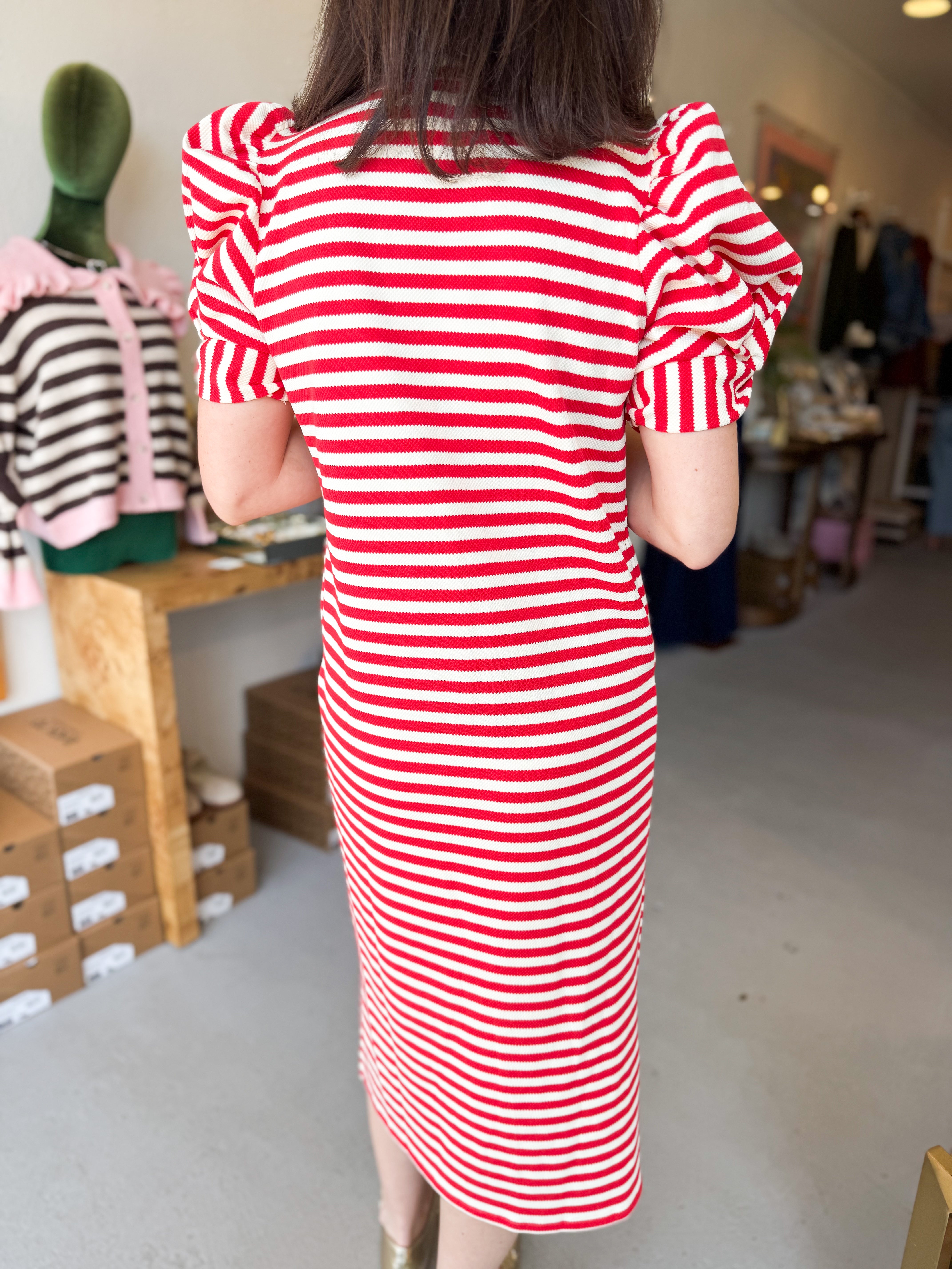 Comfortable Midi Dress Short Sleeve