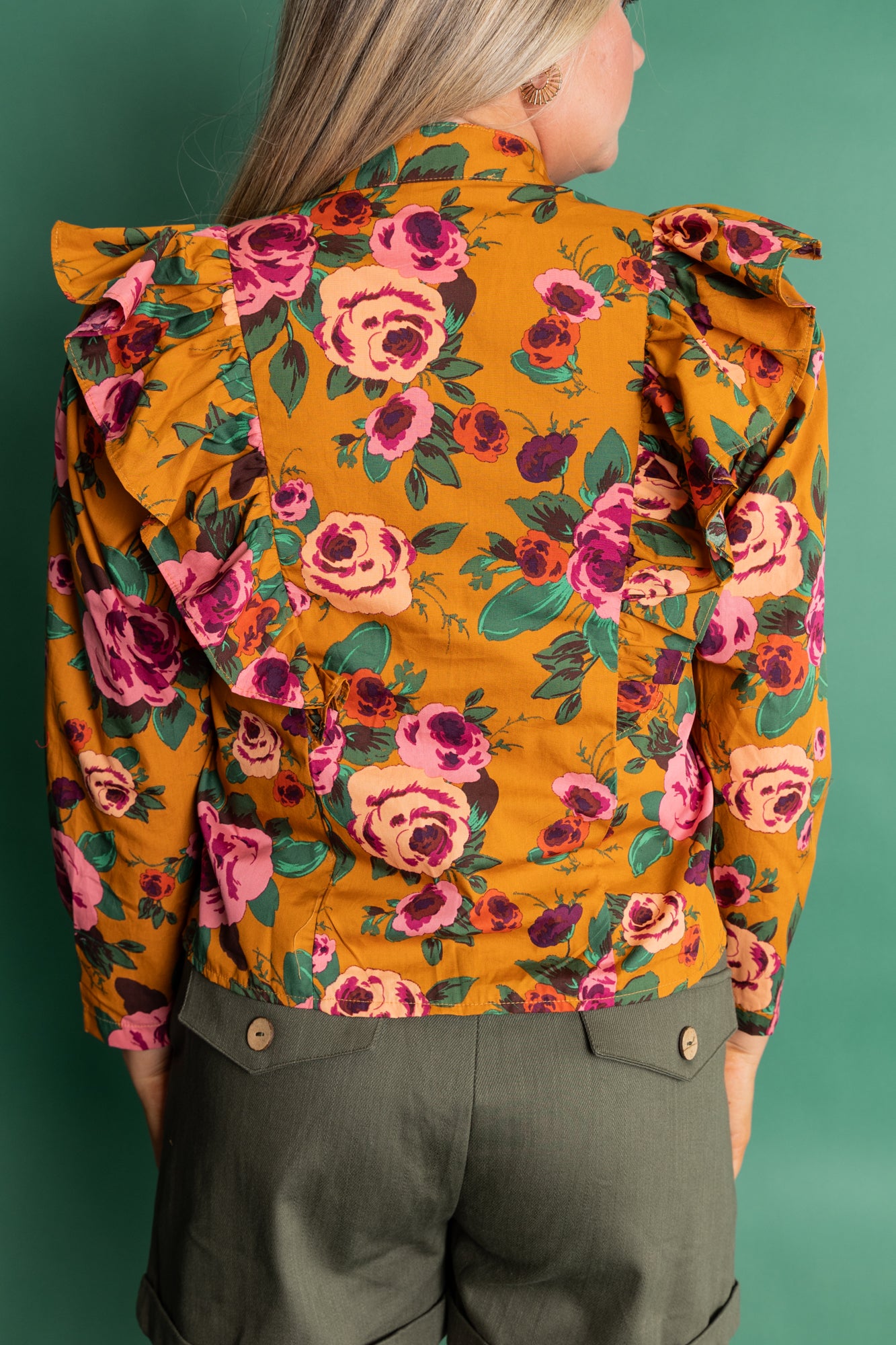 Mustard Floral Top