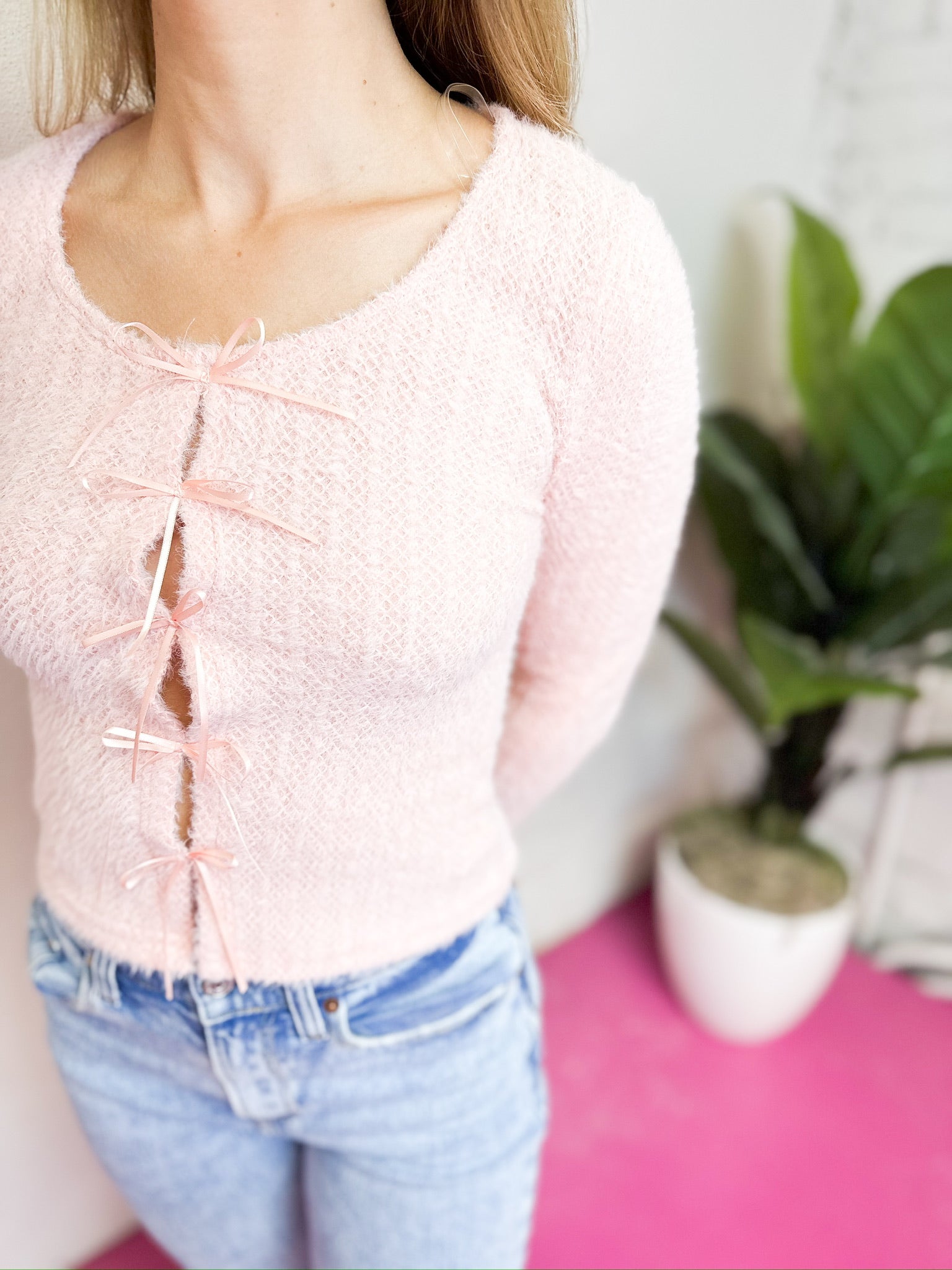 Pale Pink Knit Top