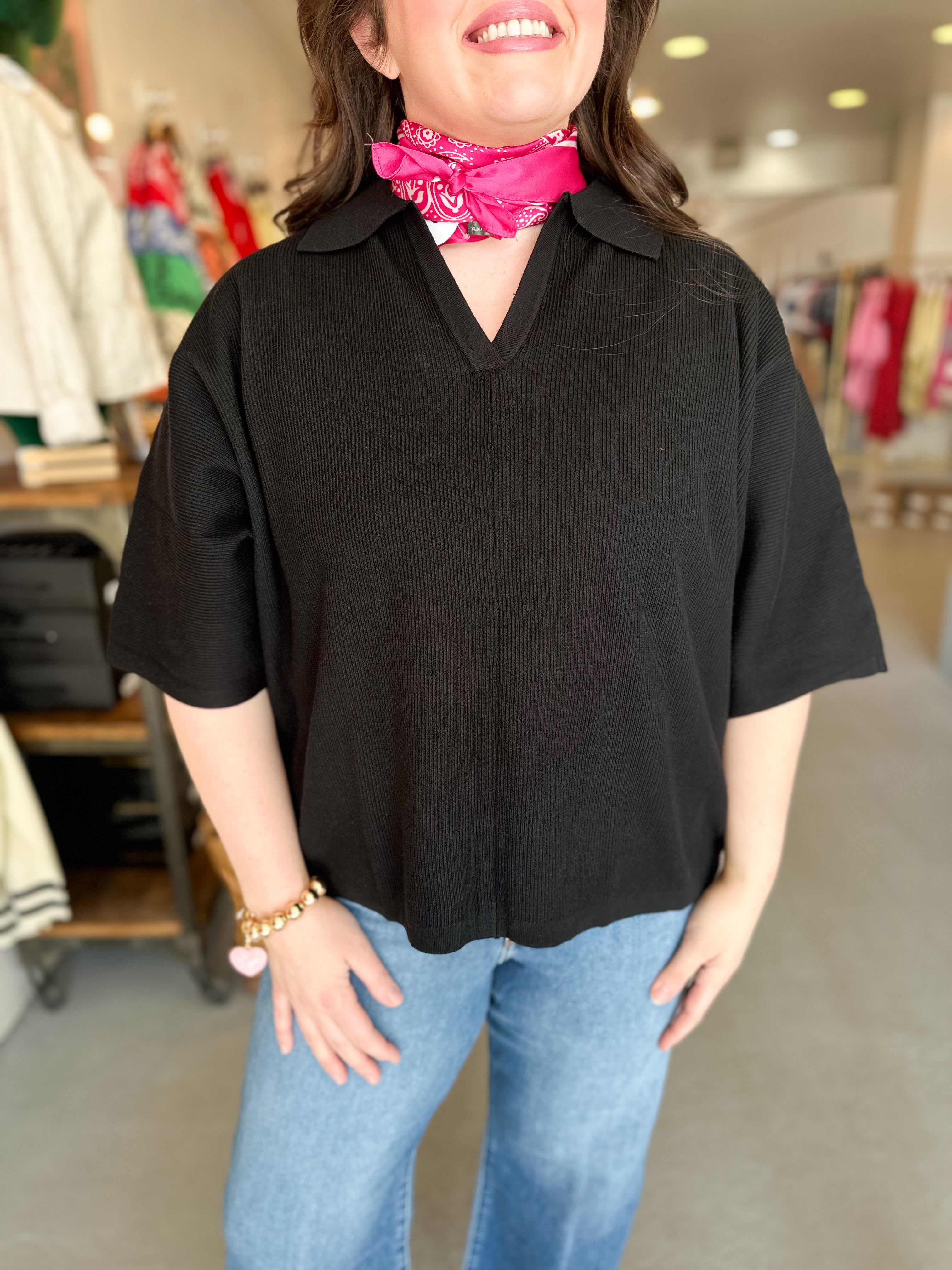 Plus Size Classic Black Knit