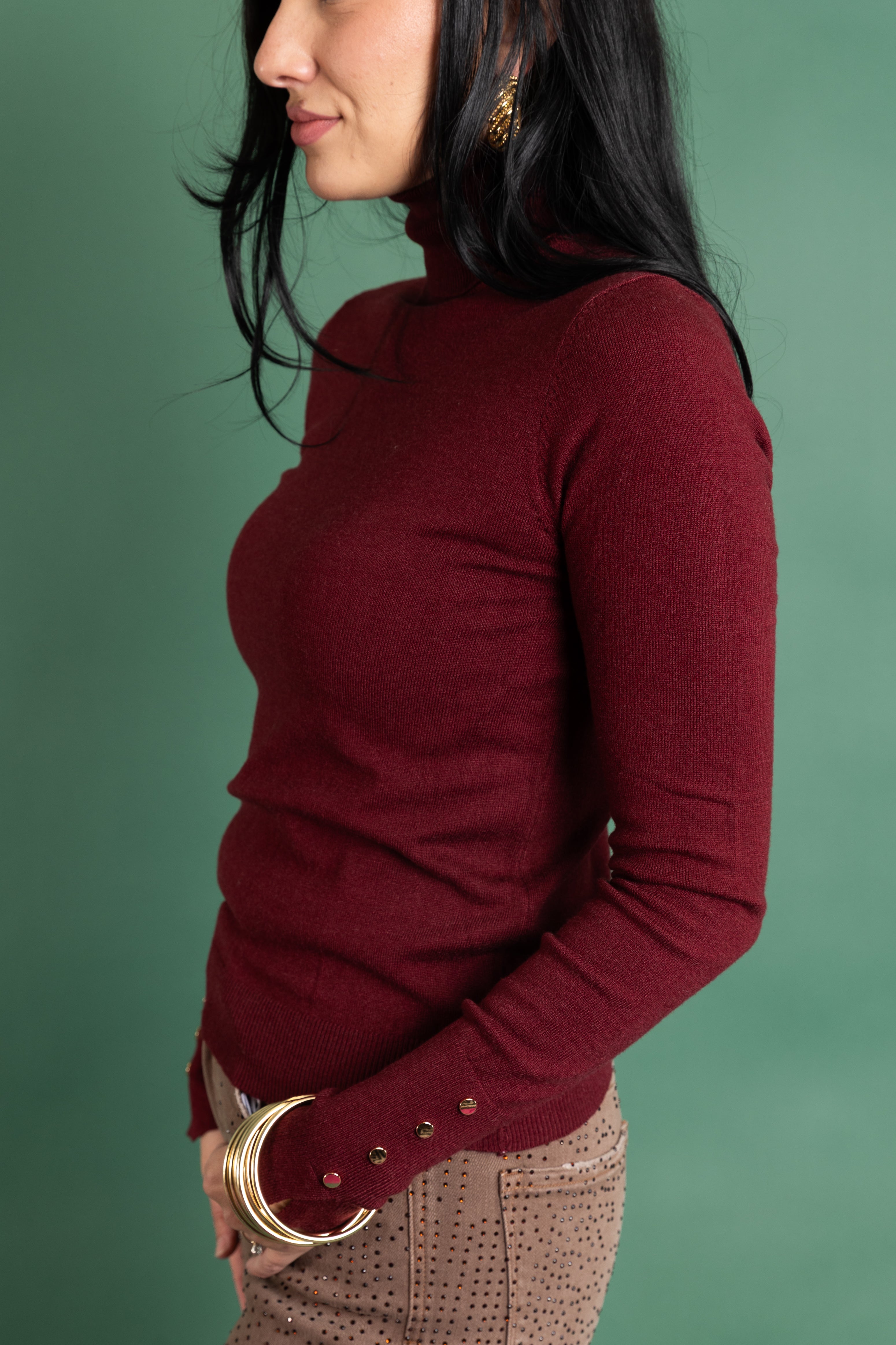 Basic Long Sleeve Ribbed Turtleneck