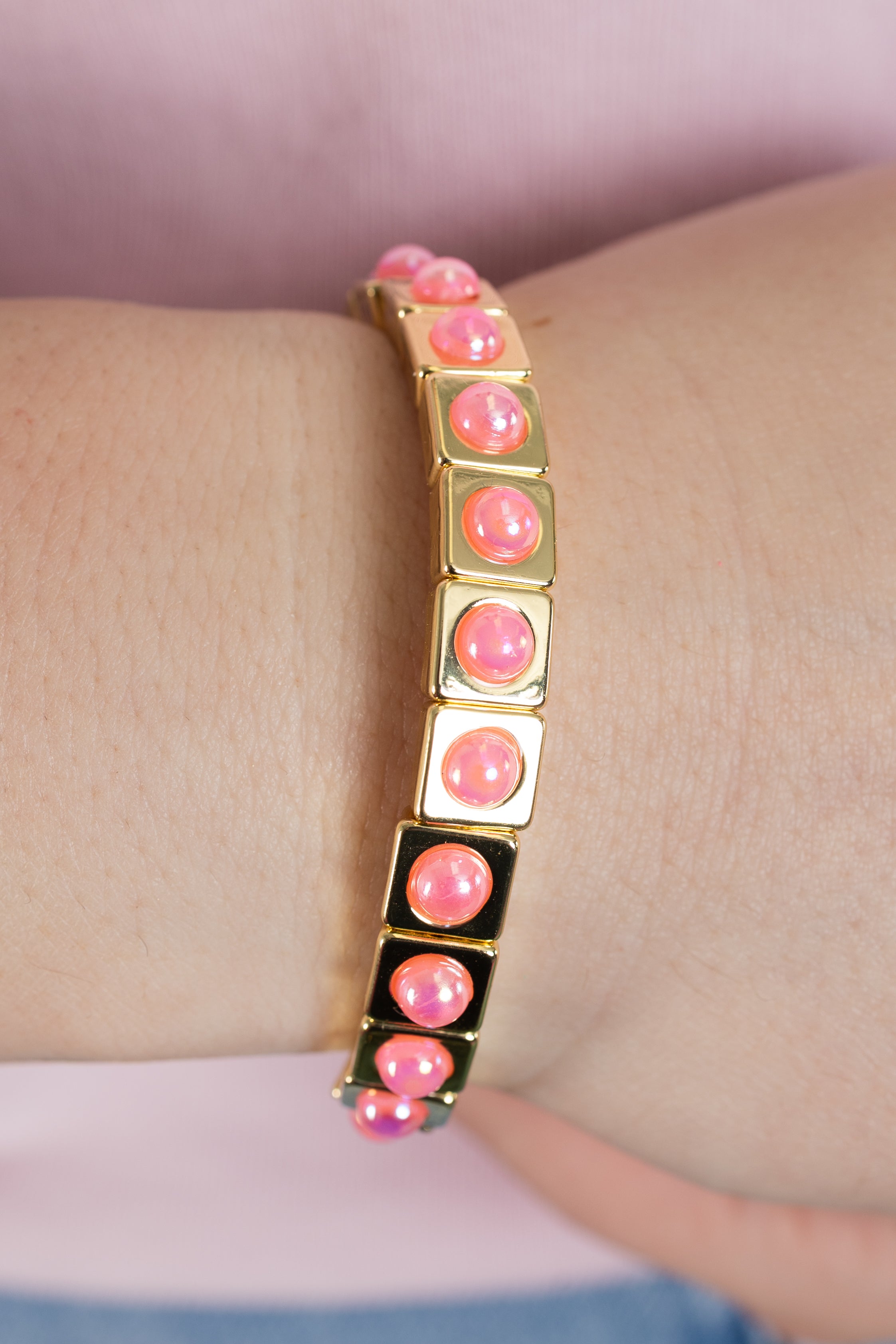 Maeve Pink Pearl Bracelet