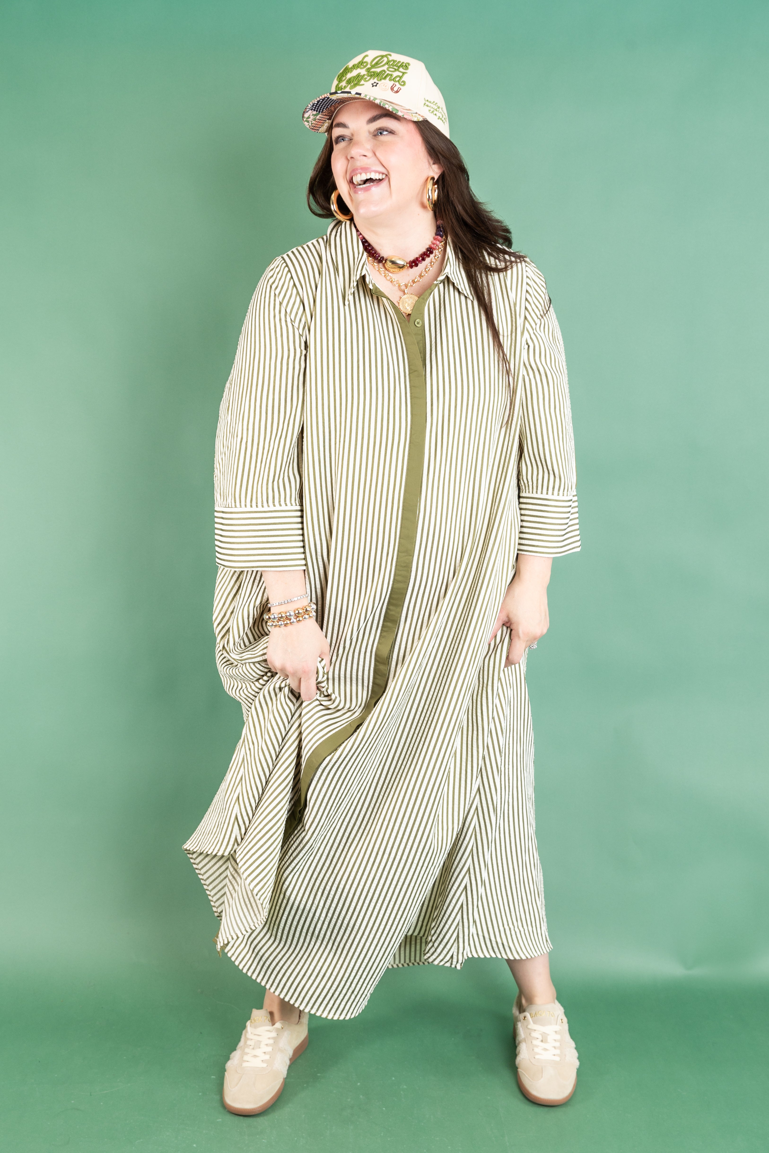 Plus Size Sunday Stripe Dress