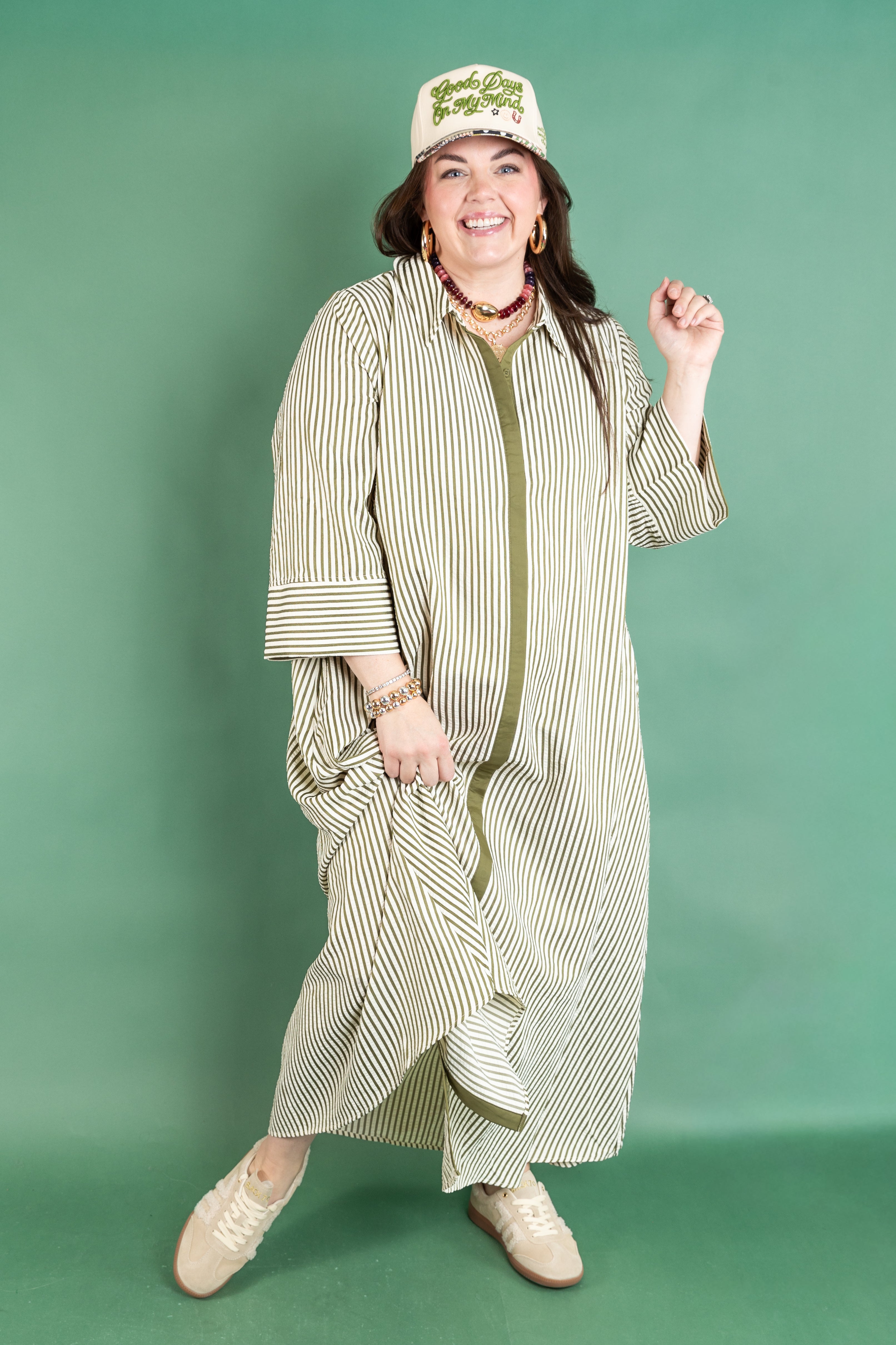 Plus Size Sunday Stripe Dress