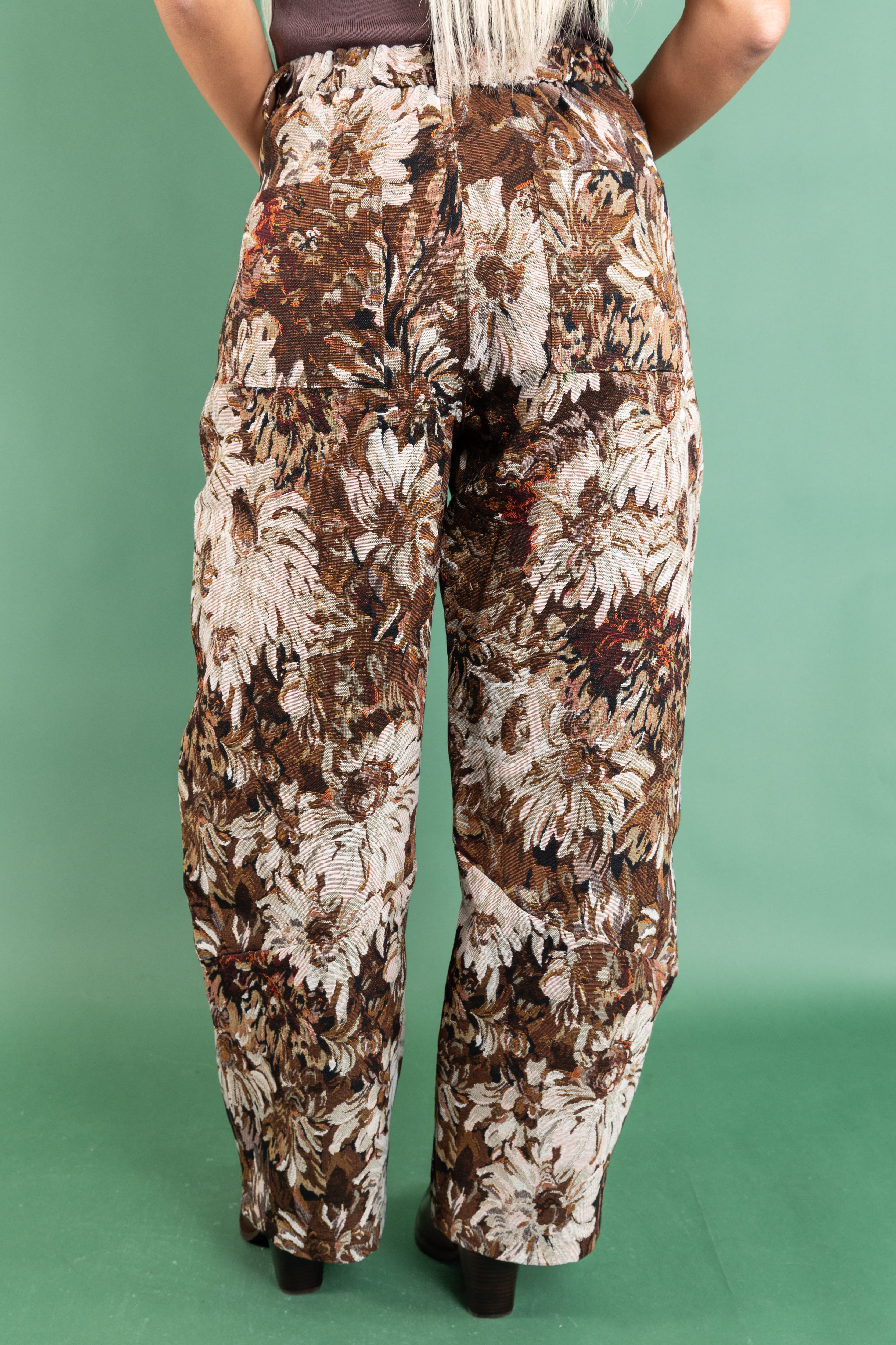 Autumn Floral Barrel Trouser