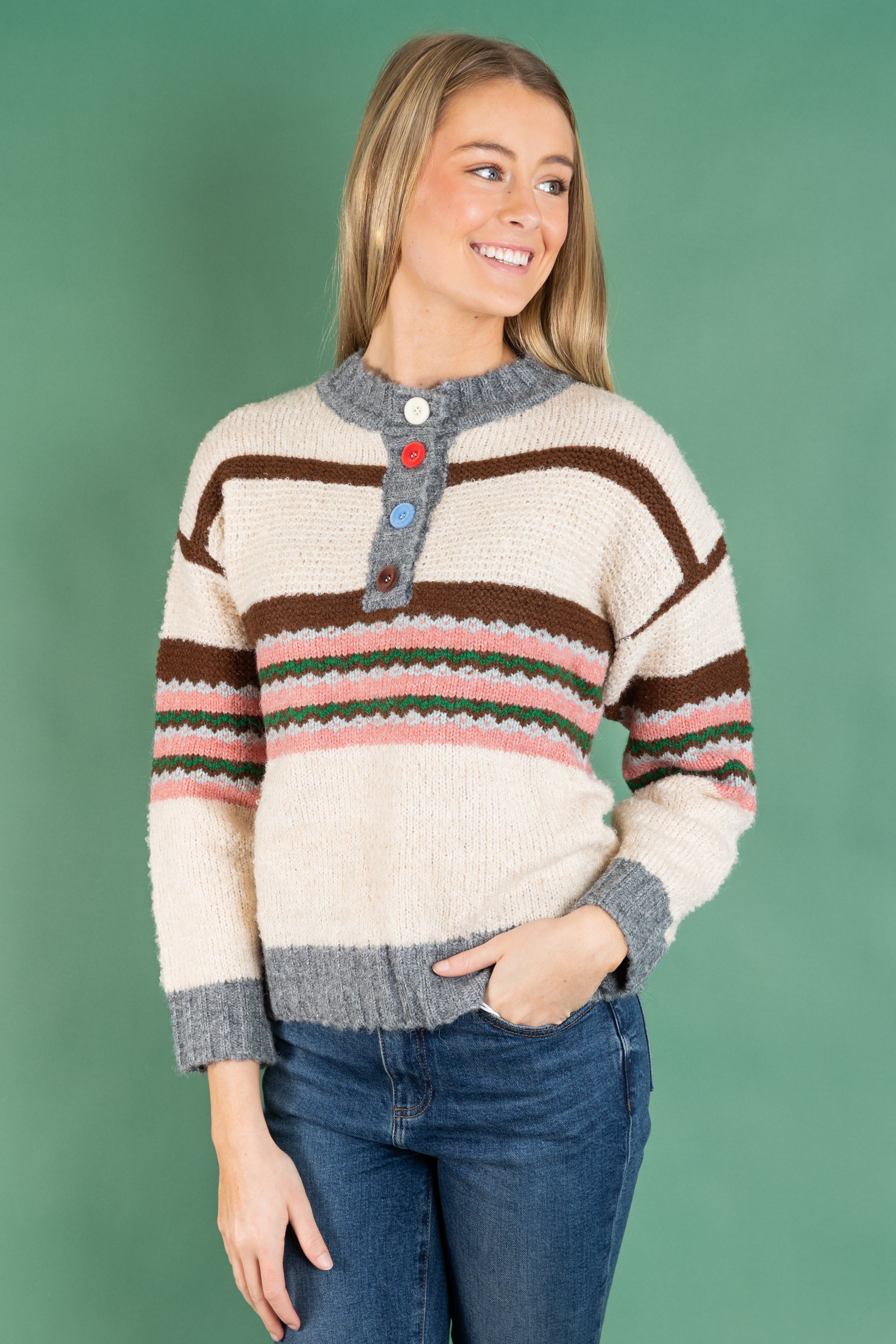 Neutral Stripe Sweater