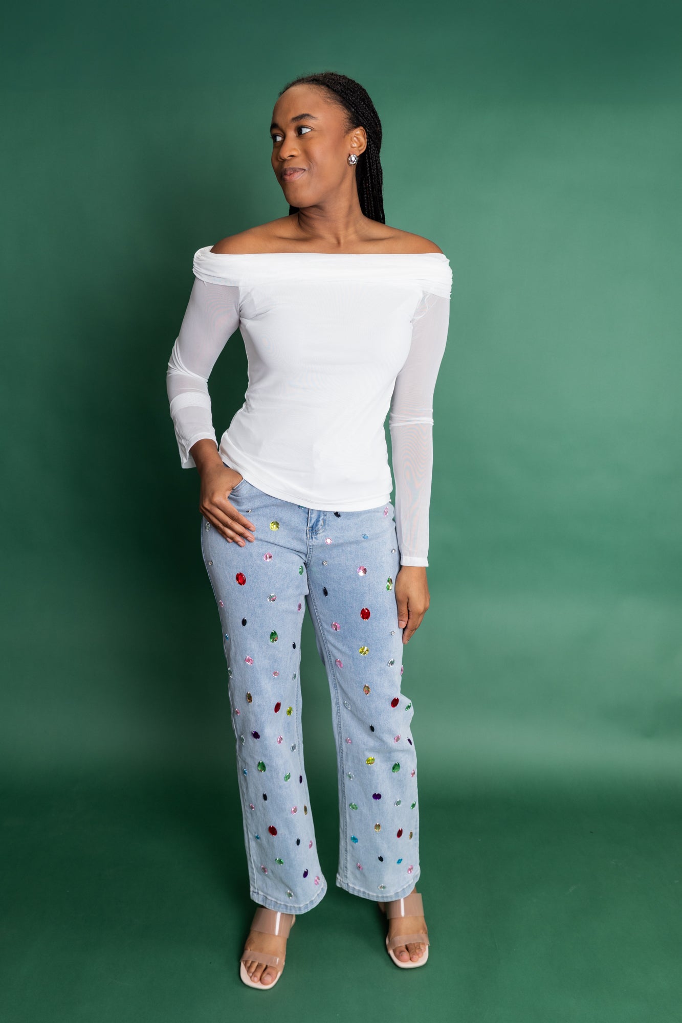 Off The Shoulder Long Sleeve Top