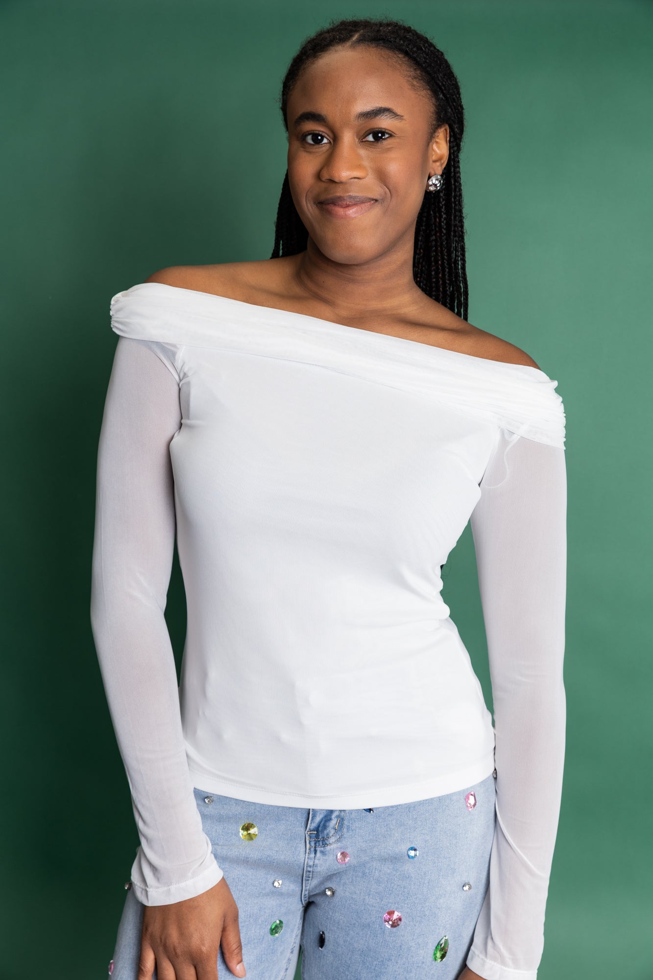 Off The Shoulder Long Sleeve Top