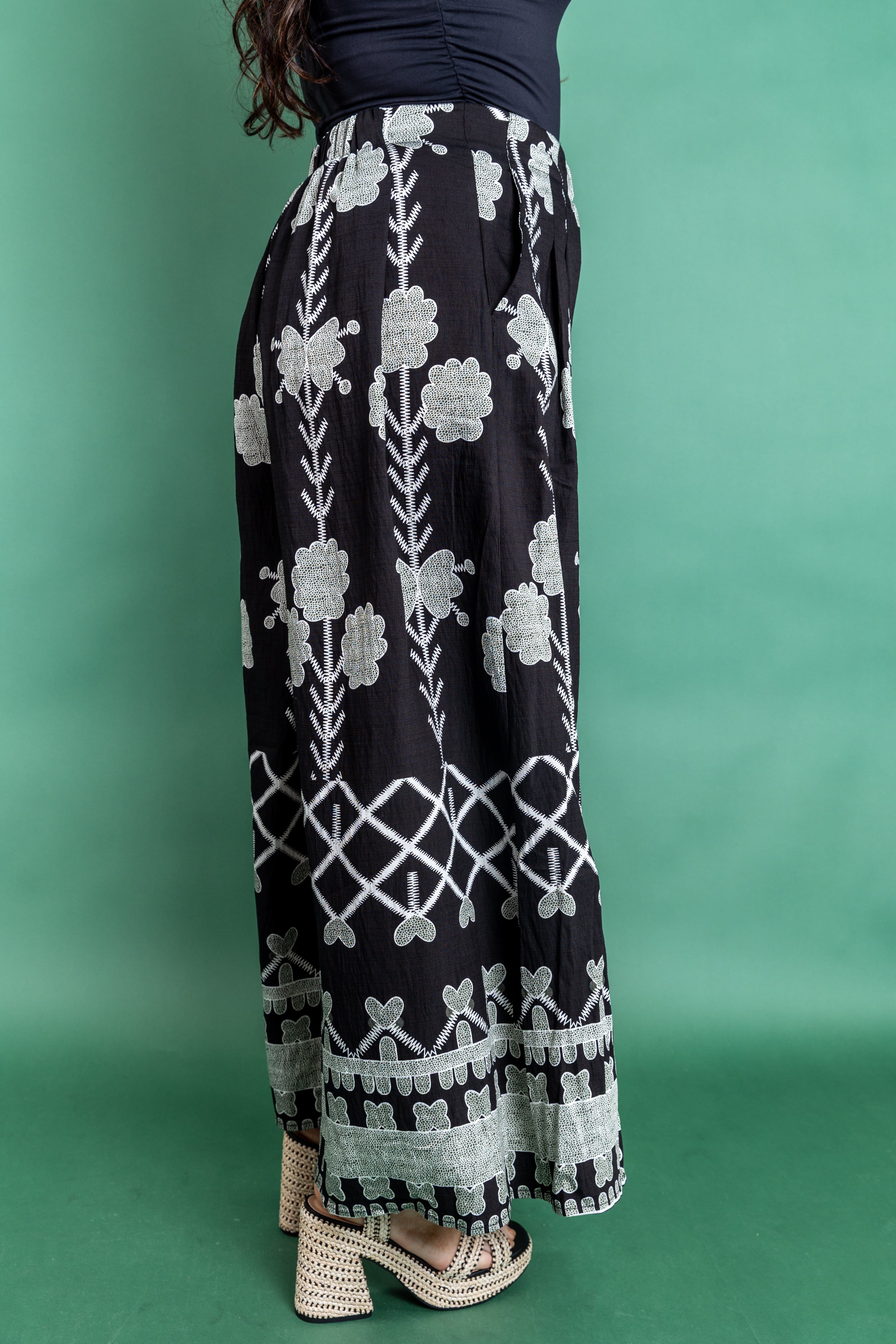 Oversized Printed Pant